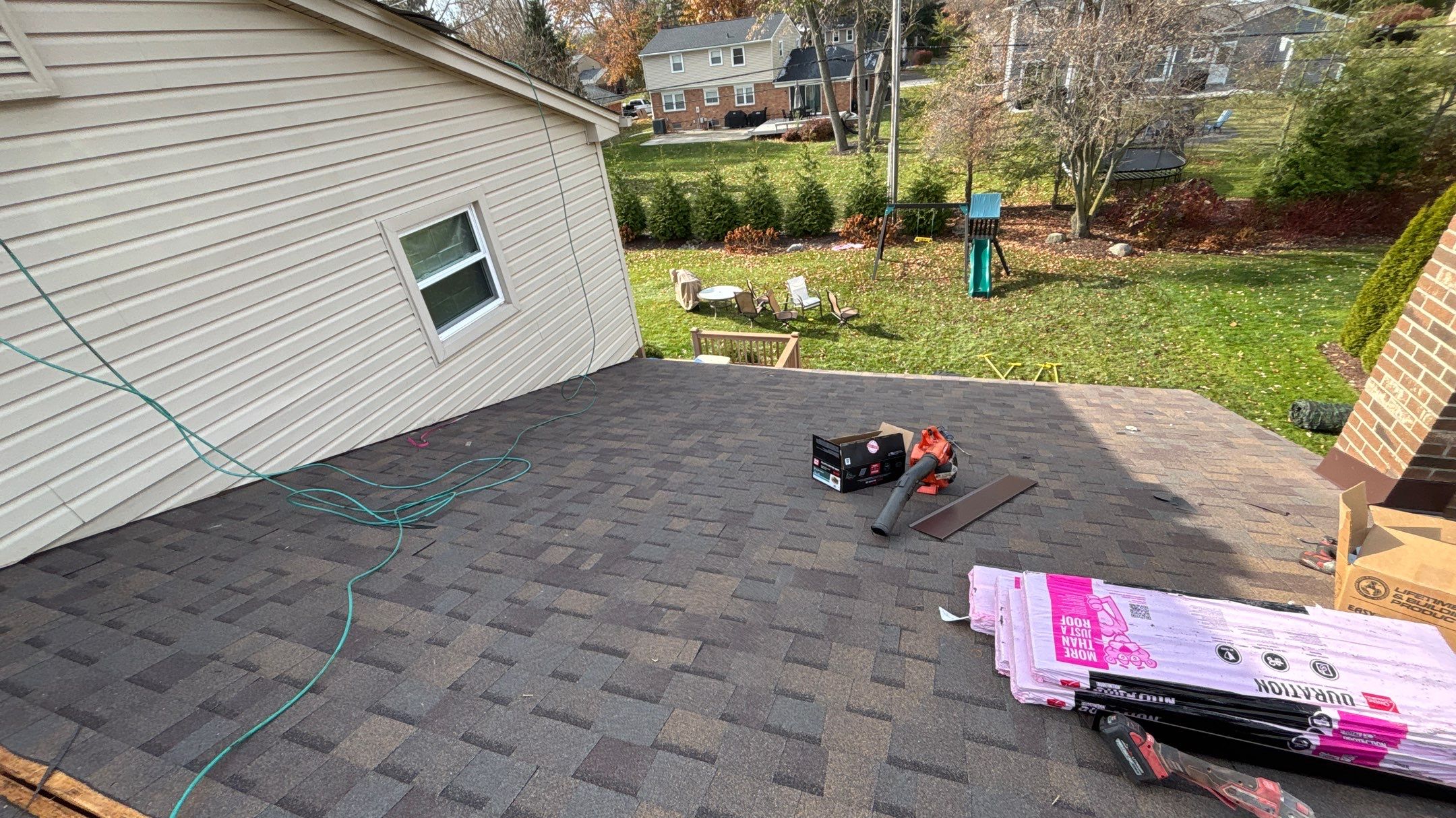 Roof Replacement using Owens Corning Teak by 180 Contractors