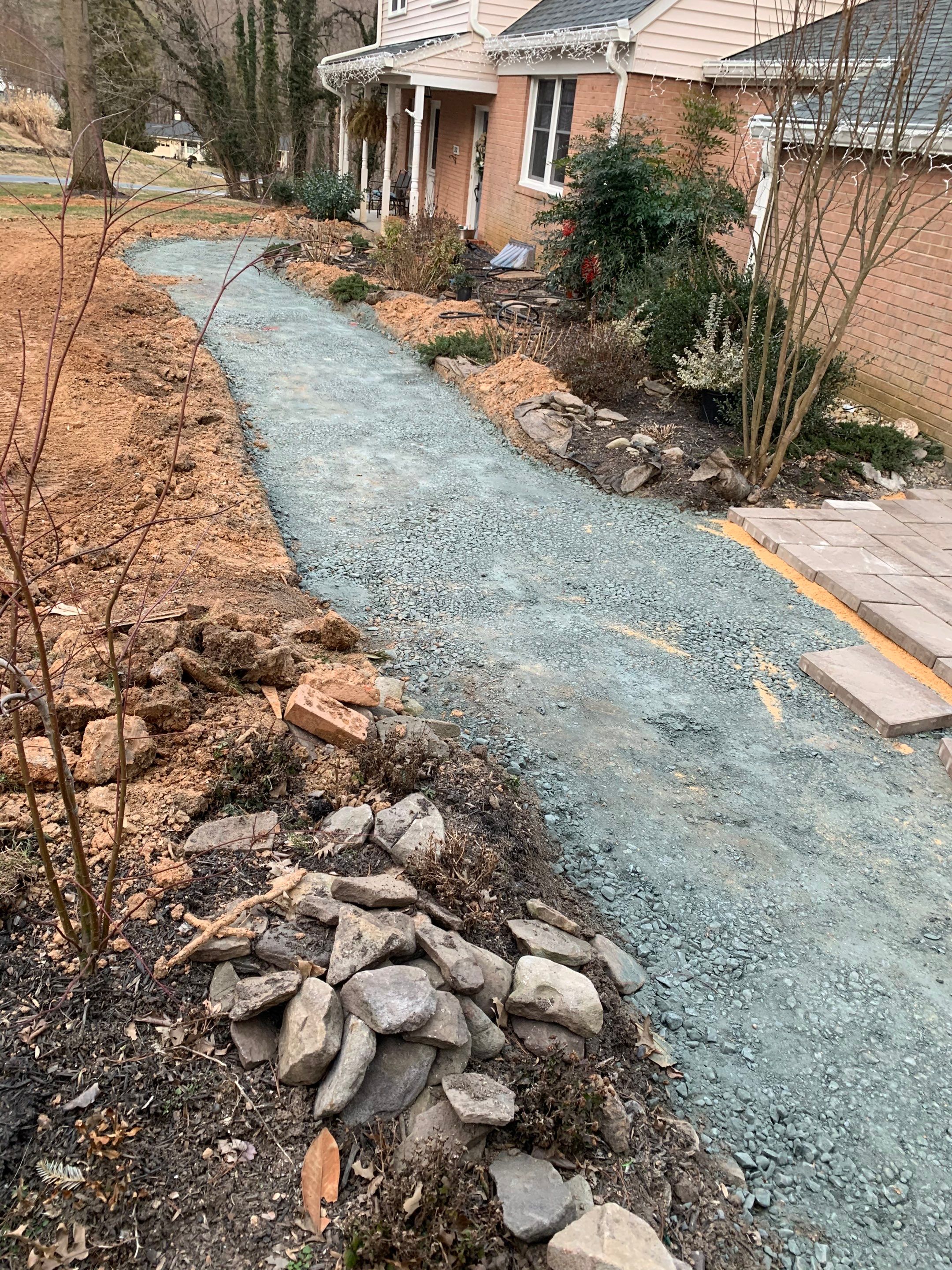 Front Walkway Remodel using Techo-Bloc Pavers by The Smet Companies, LLC
