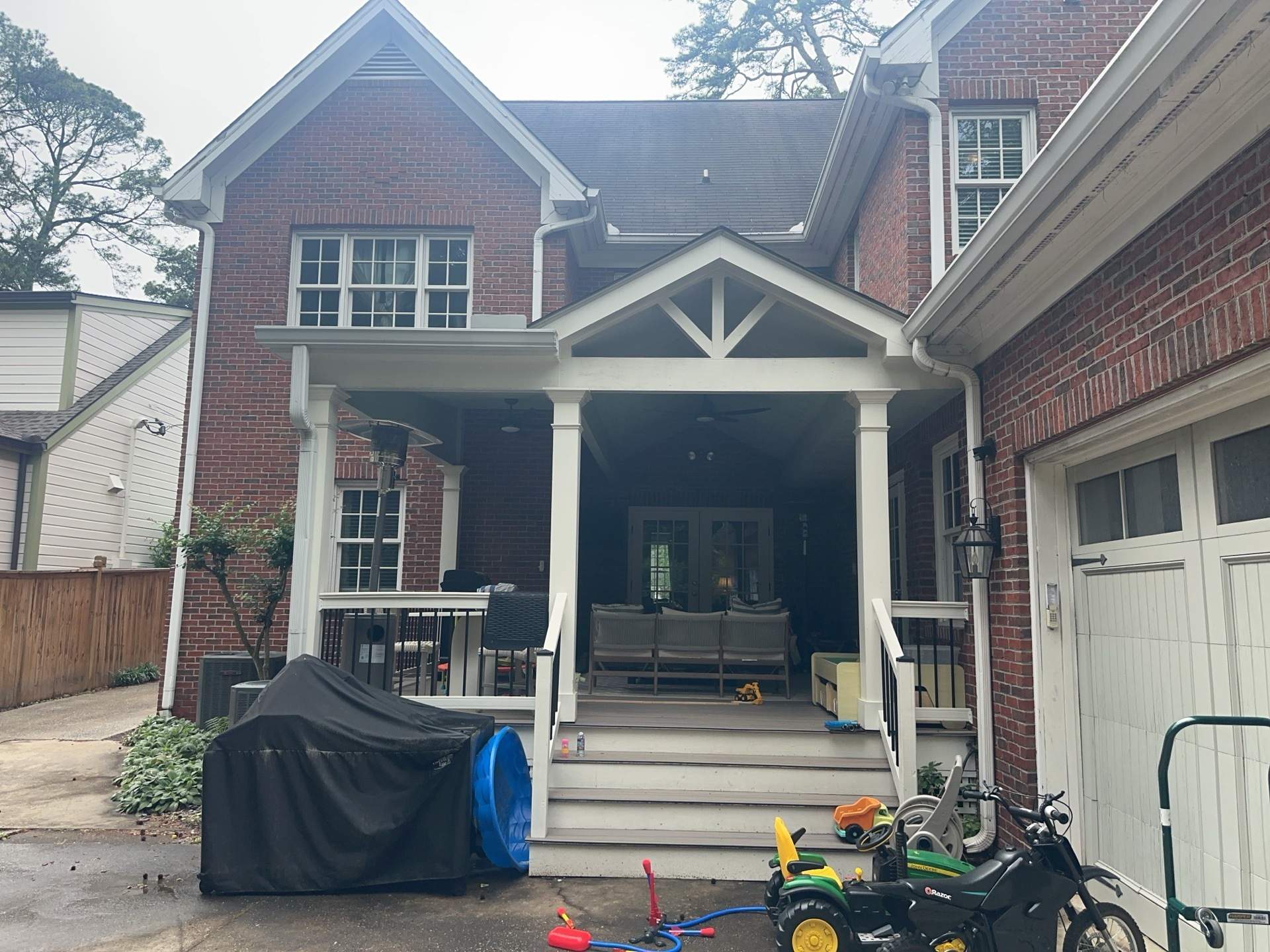 Atlanta, GA Brick Limewash, Rotted Wood Replacement, and Gutter Install by Nelson Exteriors