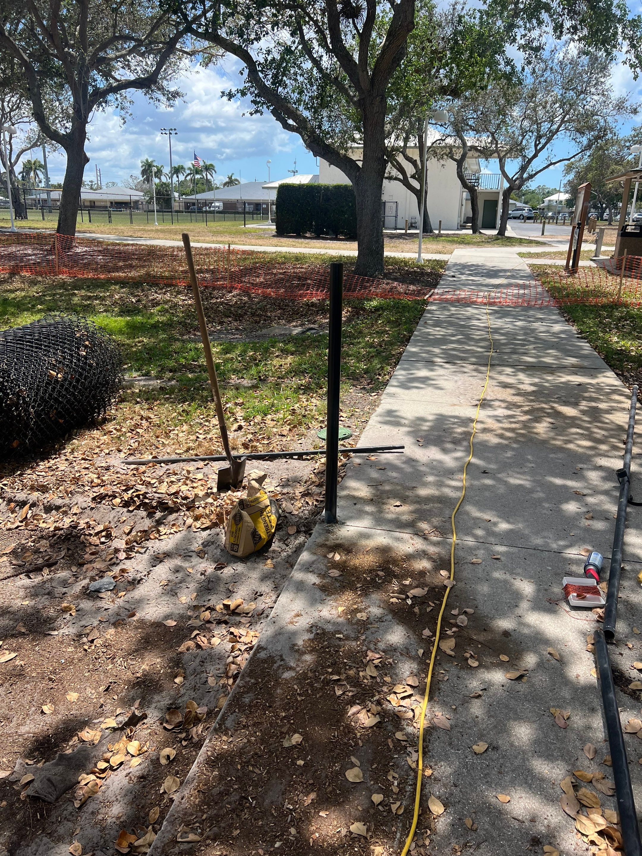 Vinyl Coated Chain-link fence for the City of Naples around Fleischmann Park Playground.  by Asap fence and gates, LLC
