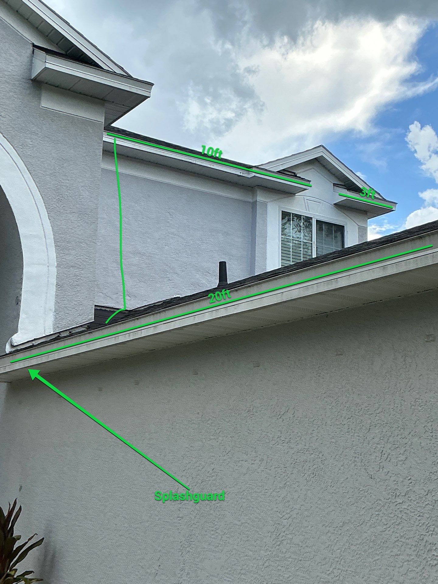 White 6-Inch Seamless Gutters Installation in Tampa FL by Gutter Professors