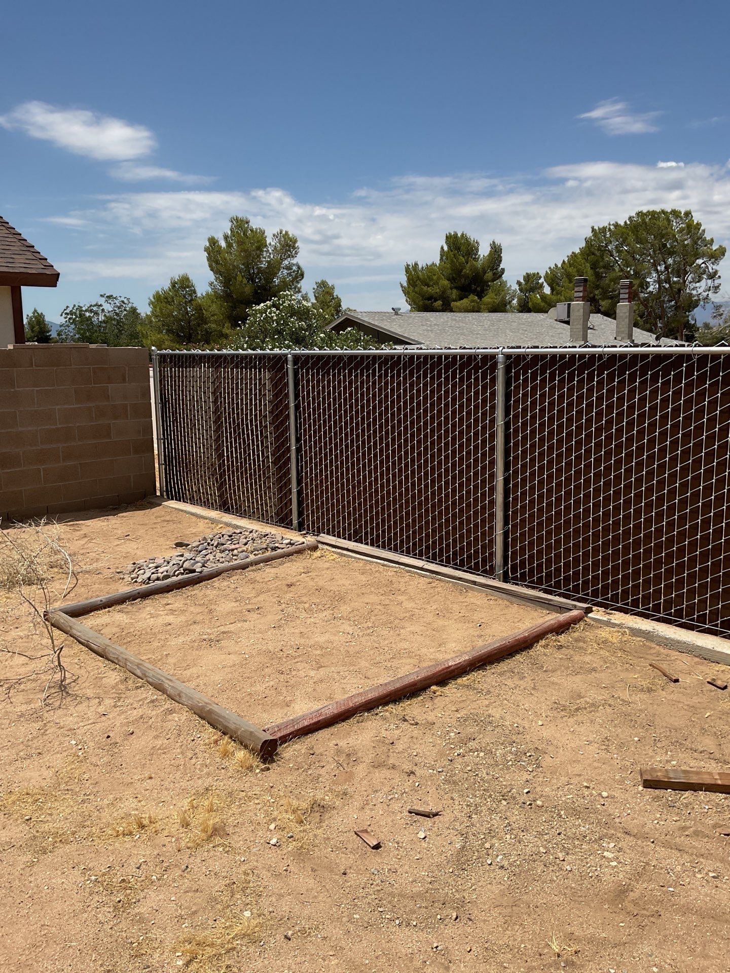Dark Brown Privacy Chain Link Fence by Fence Guys Inc.