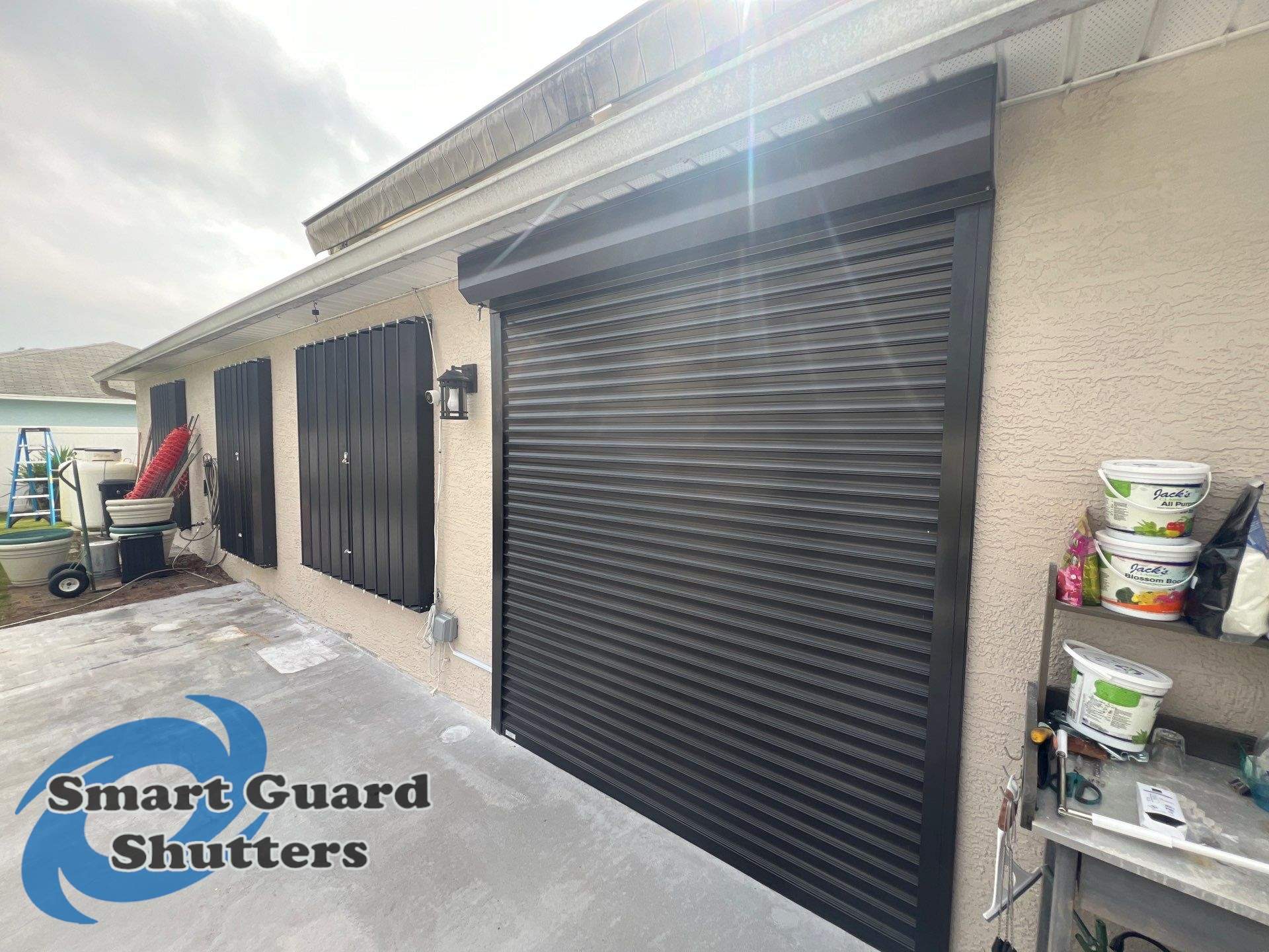 Hurricane Protection in Bronze by Smart Guard Shutters