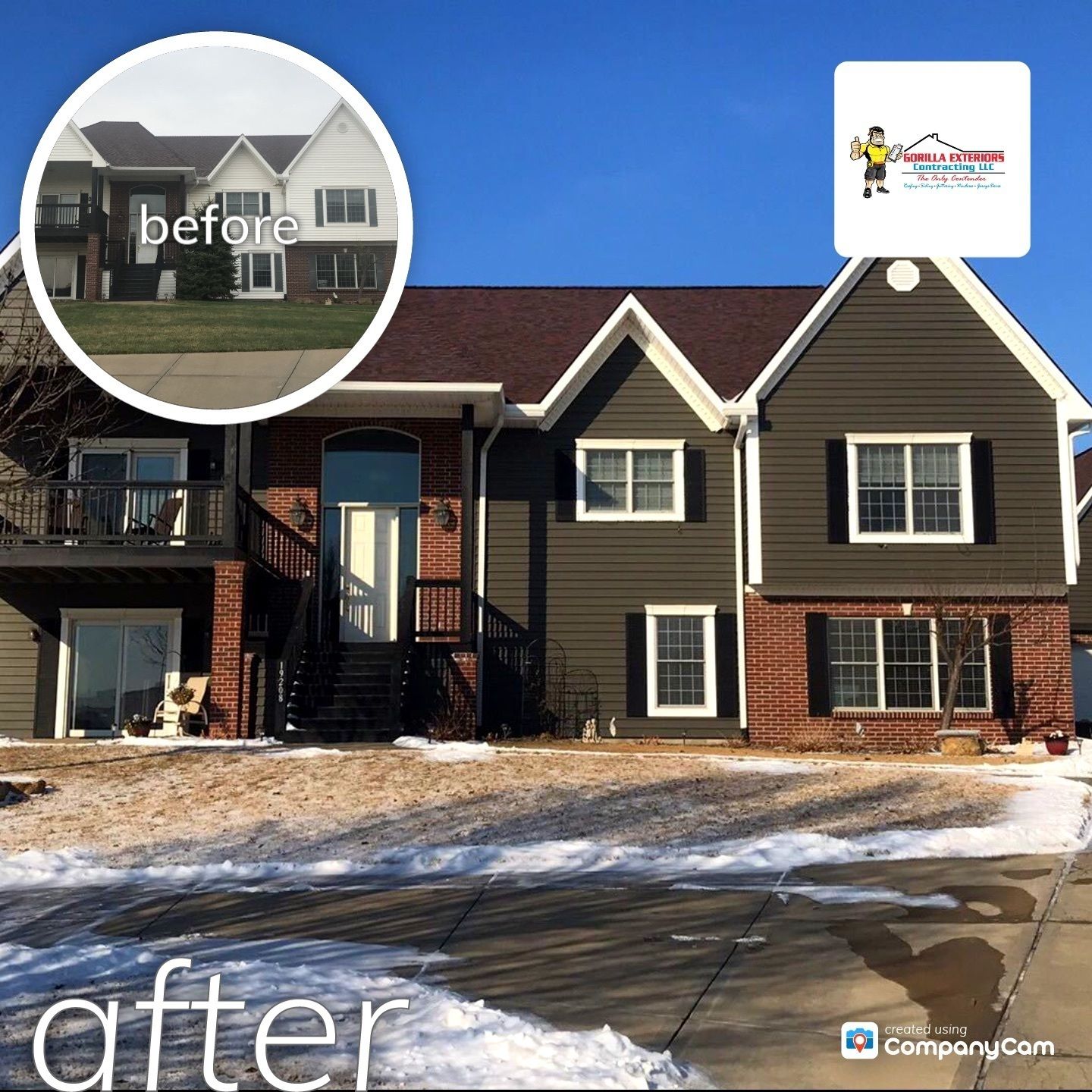 ROOF SIDING GUTTER REPLACEMENT after major Stom  using Owens Corning Duration and Alside Prodigy Siding by Gorilla Exteriors Contracting, LLC