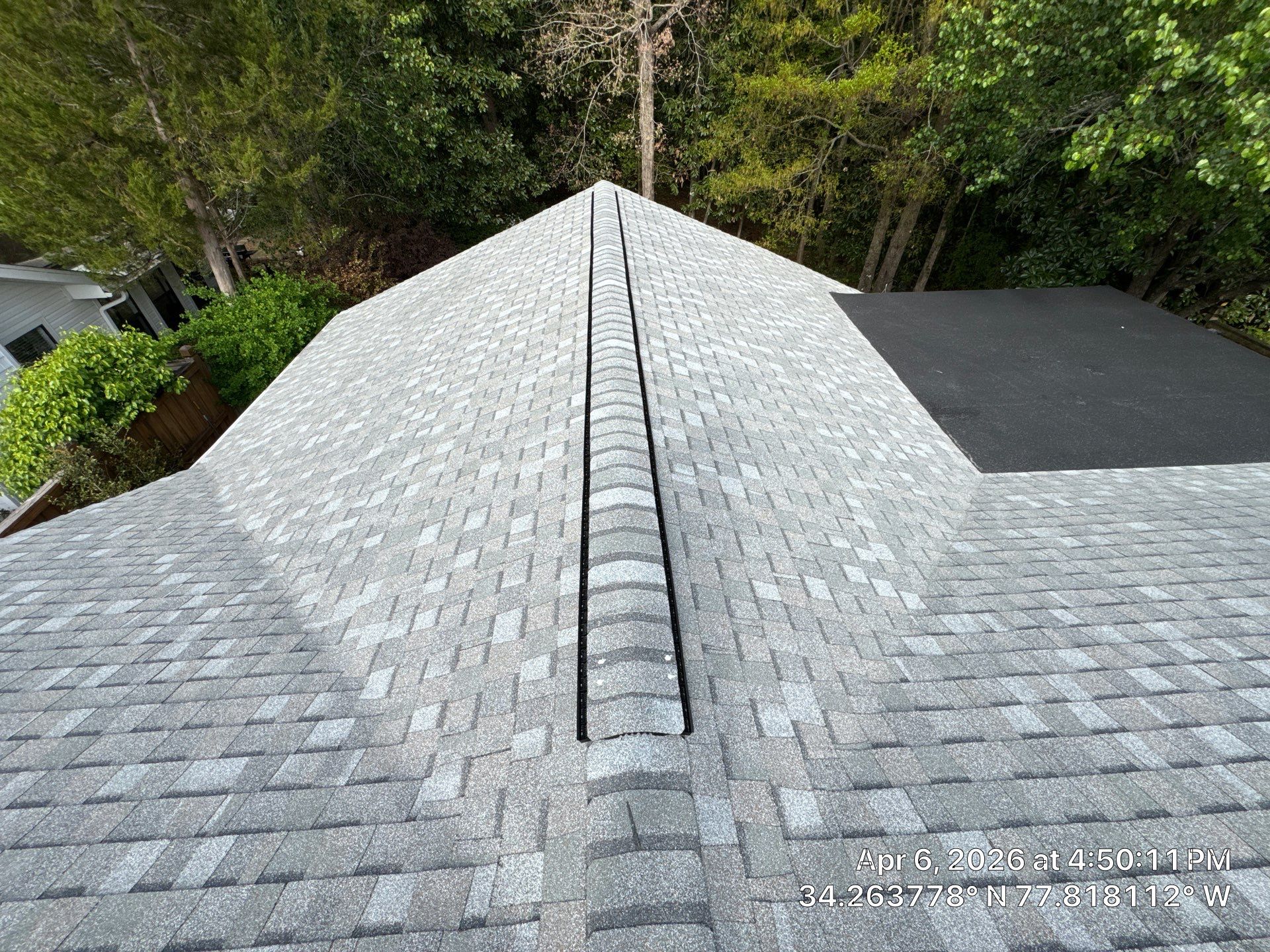 A 5-year-old roof that needed full replacement by North Carolina Roofs