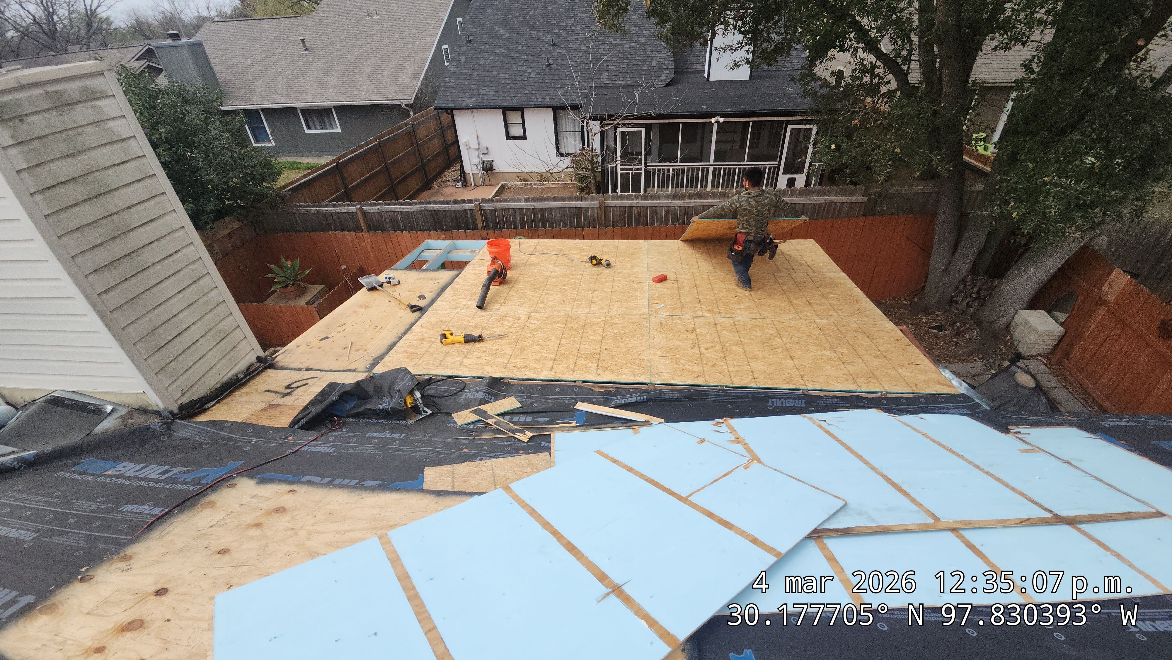 Architectural Shingle Roofing Replacement and Gutter Restoration in Austin by Caliber Restoration LLC