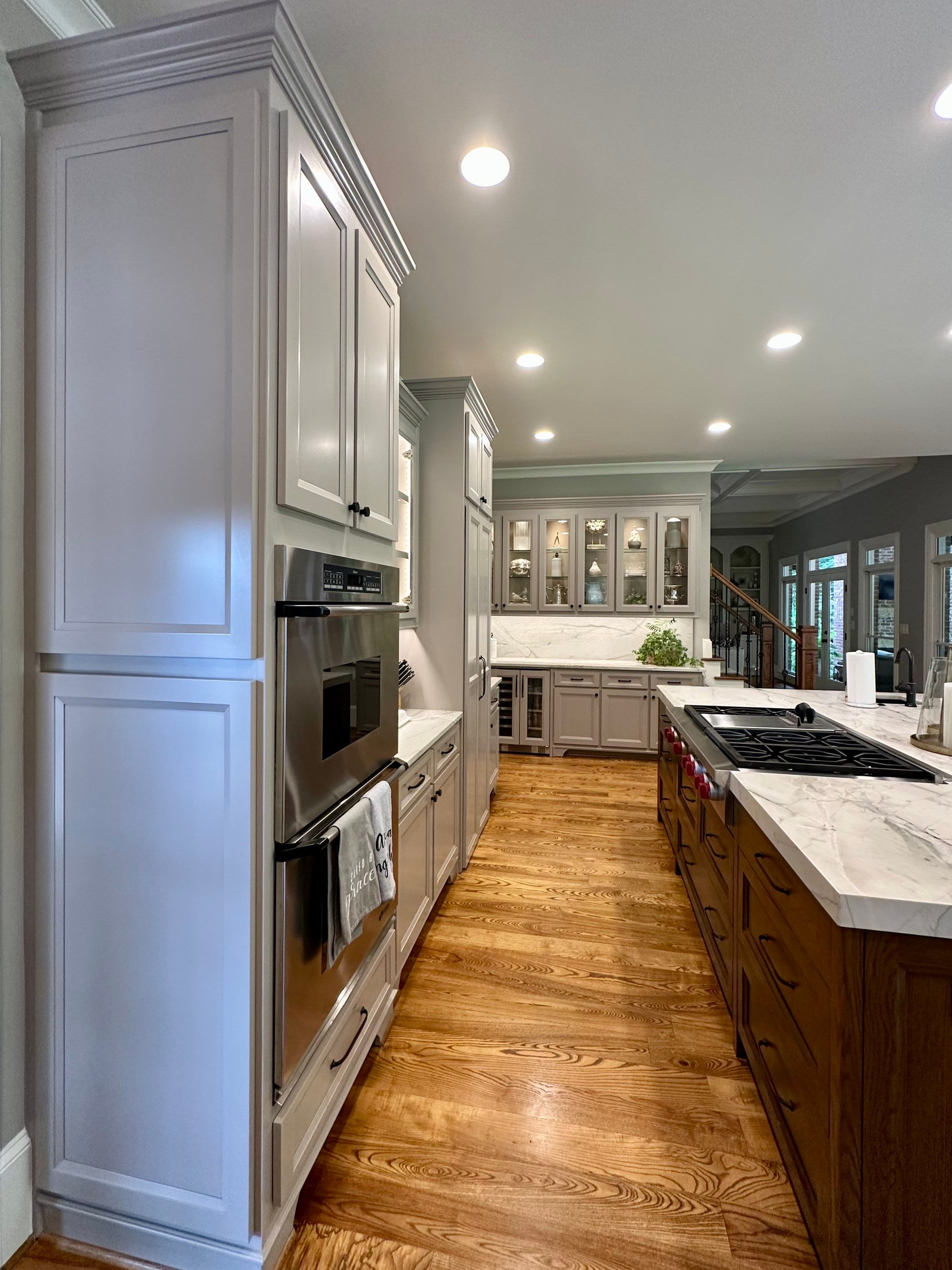 Cabinet Transformation – Kitchen & Living Room by Atlanta's Paint Doctor