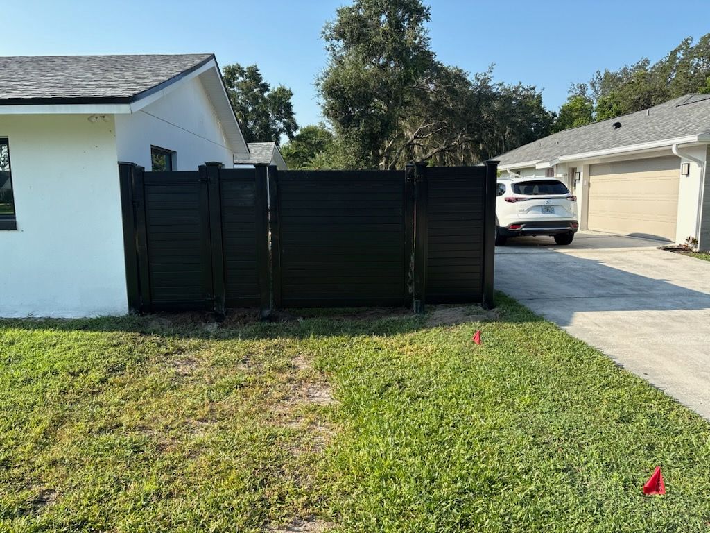 Blackline Vinyl Fence Installation by Asap fence and gates, LLC