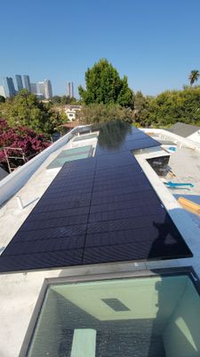 Residential Solar Panel Installation and Custom Roof Deck in Los Angeles