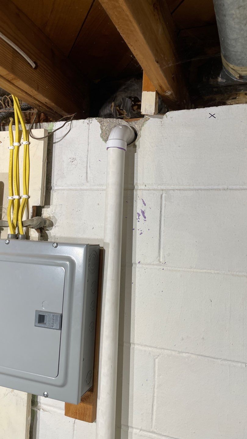 Drain tile & a sump pump for Ruth by Waterproofing Northeast