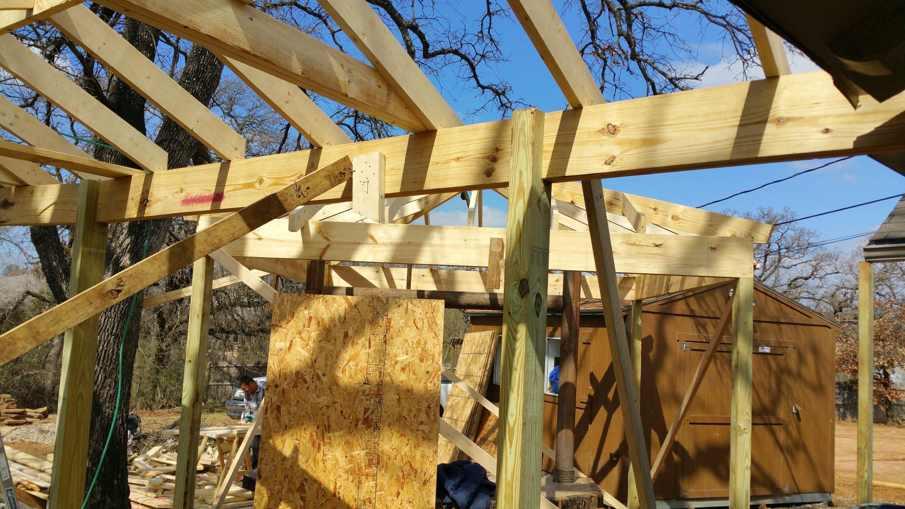 Covered Walkway Patio for a Private School by First United Roofing & Construction