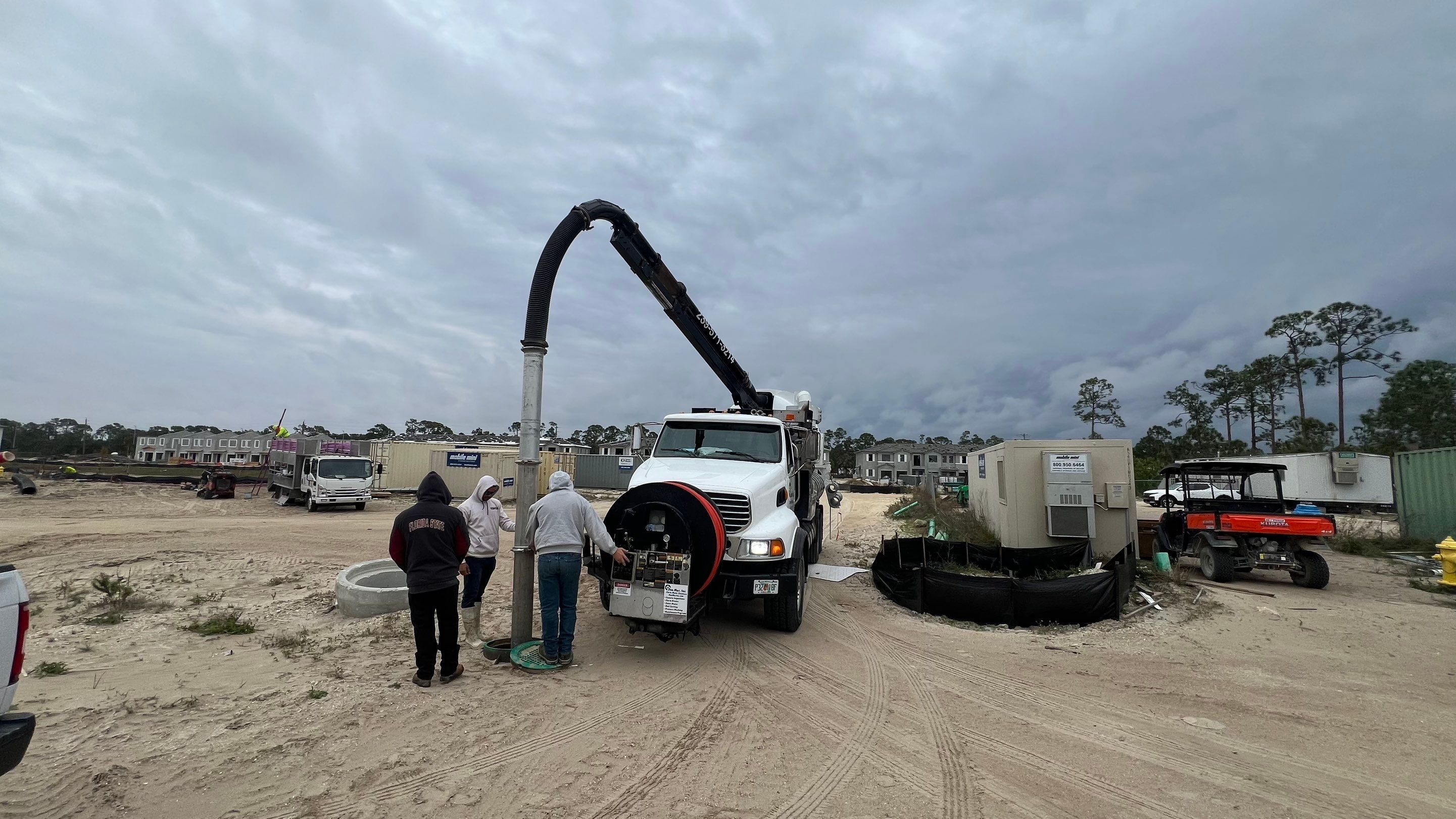 New Residential Construction Community Sewer System Cleaning by APS Power & Water