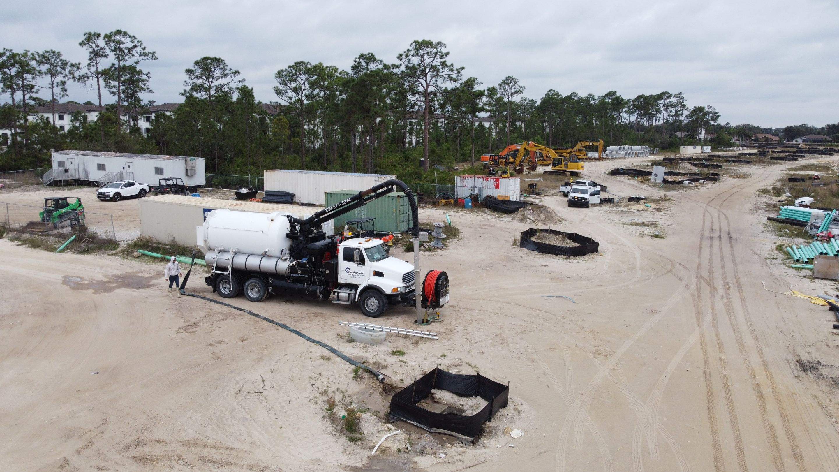 New Residential Construction Community Sewer System Cleaning by APS Power & Water