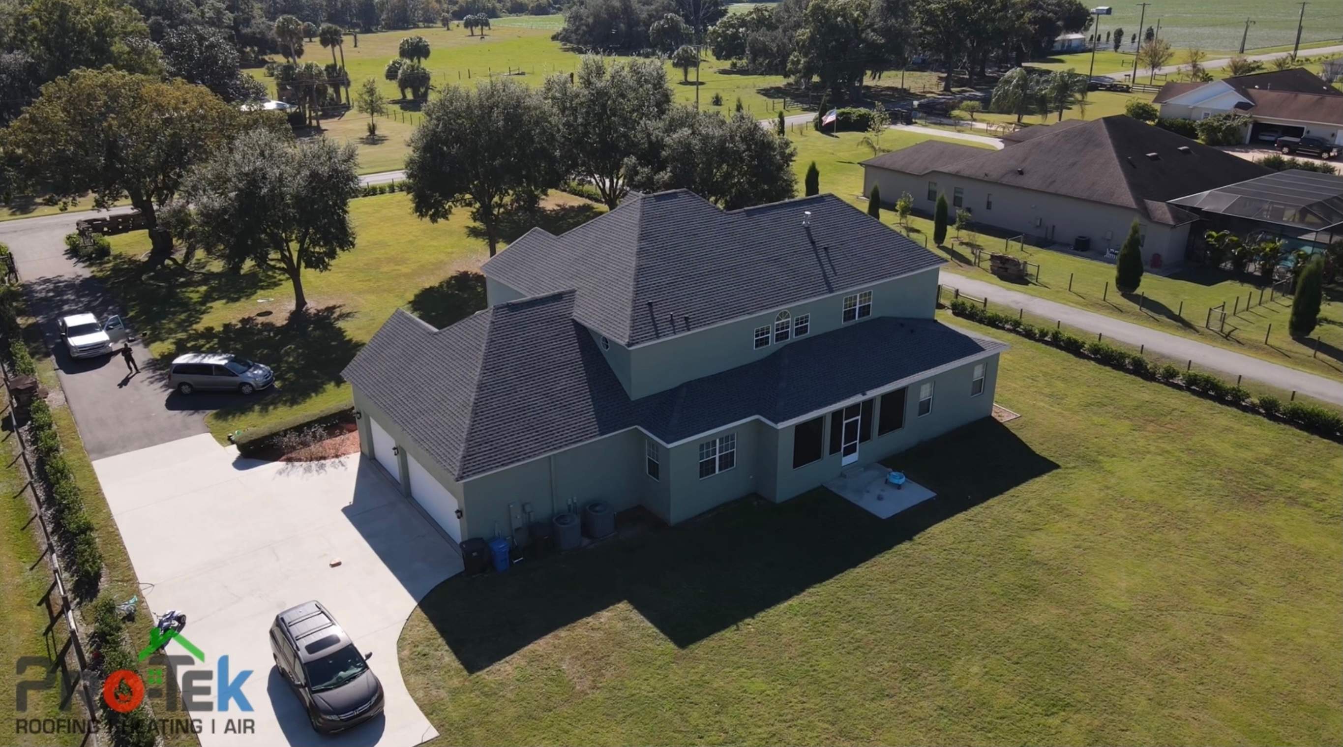 Residential Roofing Installation using GAF HDZ Shingles by Protek Roofing Heating Air & Solar