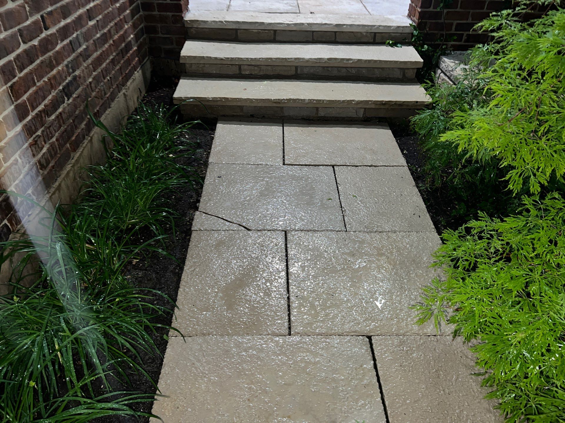 Brick paver clean, sand and seal.  using Algaecide, soft wash soap by Northern Power Washing LLC.