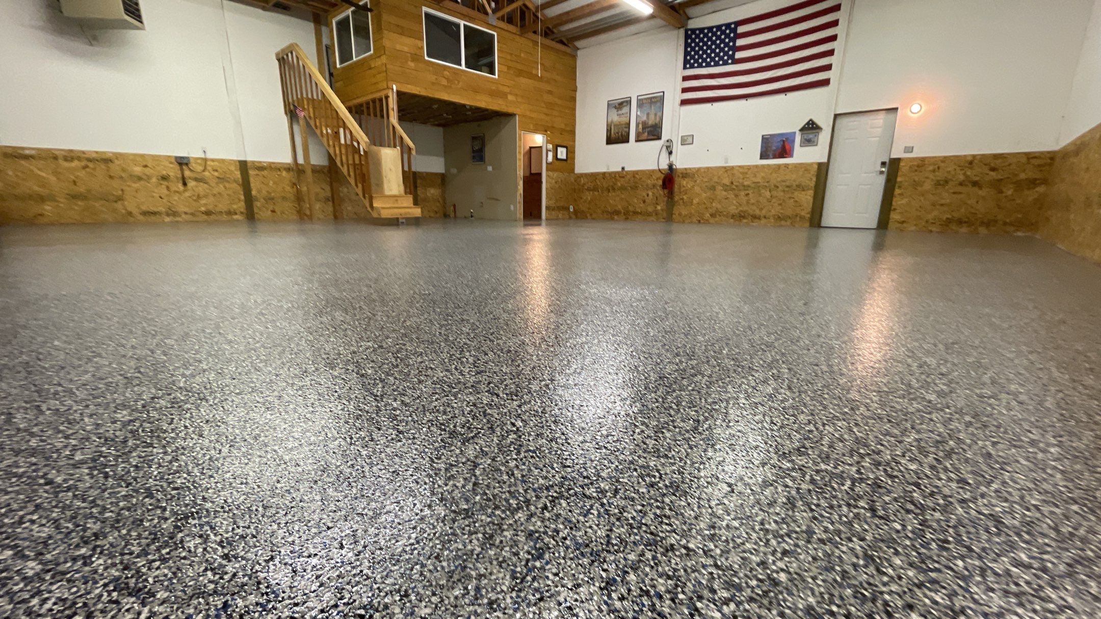 Airplane Hanger using Domino with Blue by Croc Coatings, LLC
