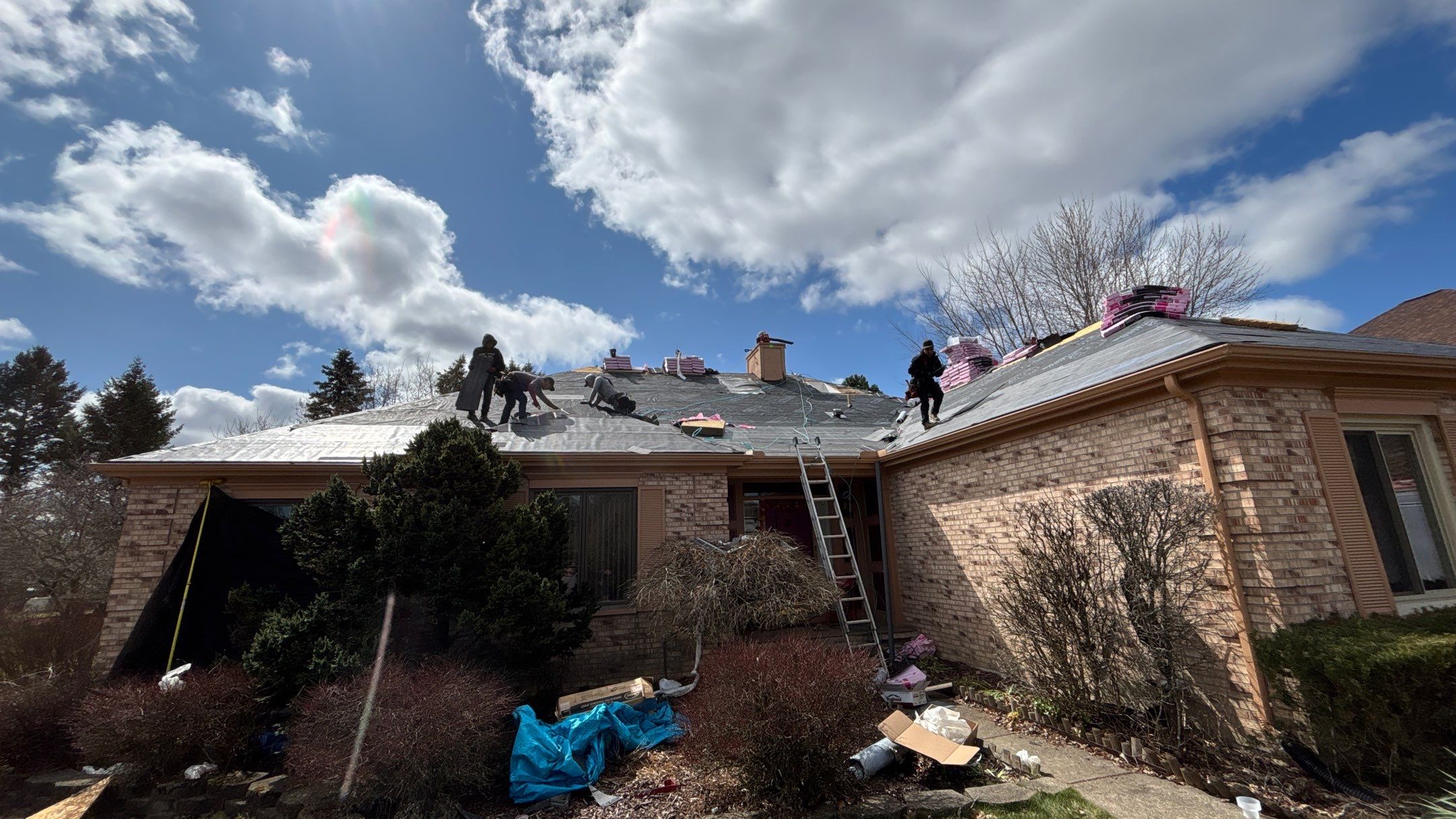 Roof Replacement using Owens Corning Midnight Plum by 180 Contractors