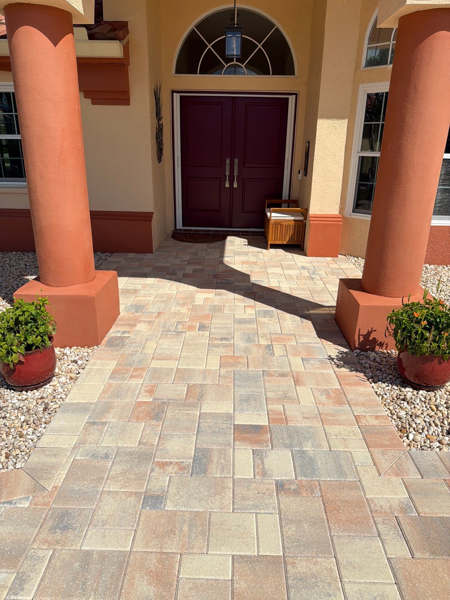 Professional Paver Sealing for this beautiful Driveway in Sun City Center by Supreme Paver Experts