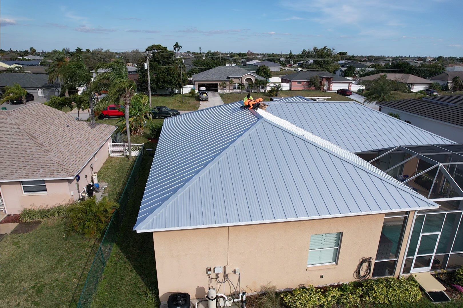 Residential Roofing Installation using Tri County Metal by 1st Class Roofing, Inc. 