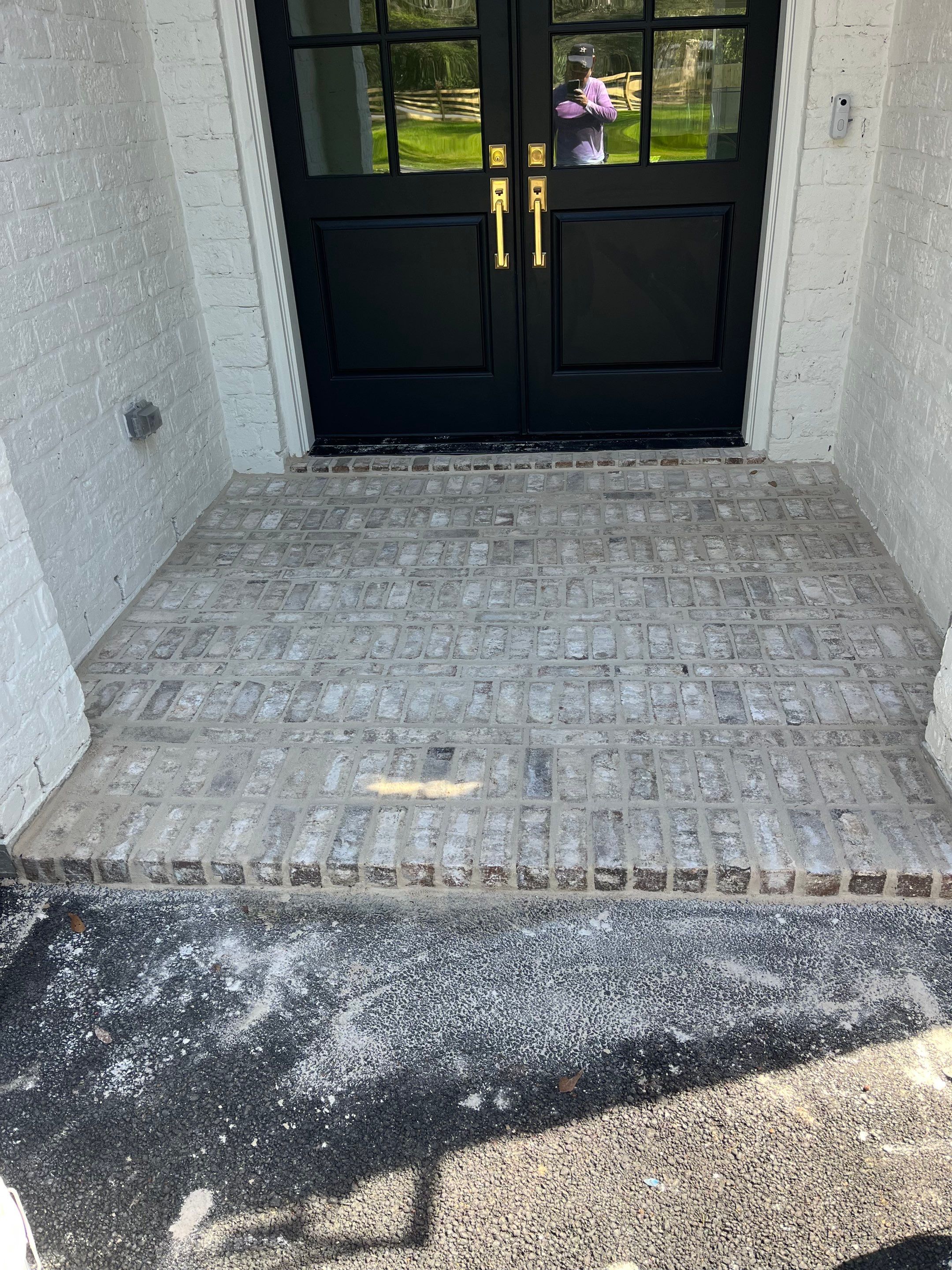 Paver Welcome and Brick Accents. by Apex Conventional Stucco Llc