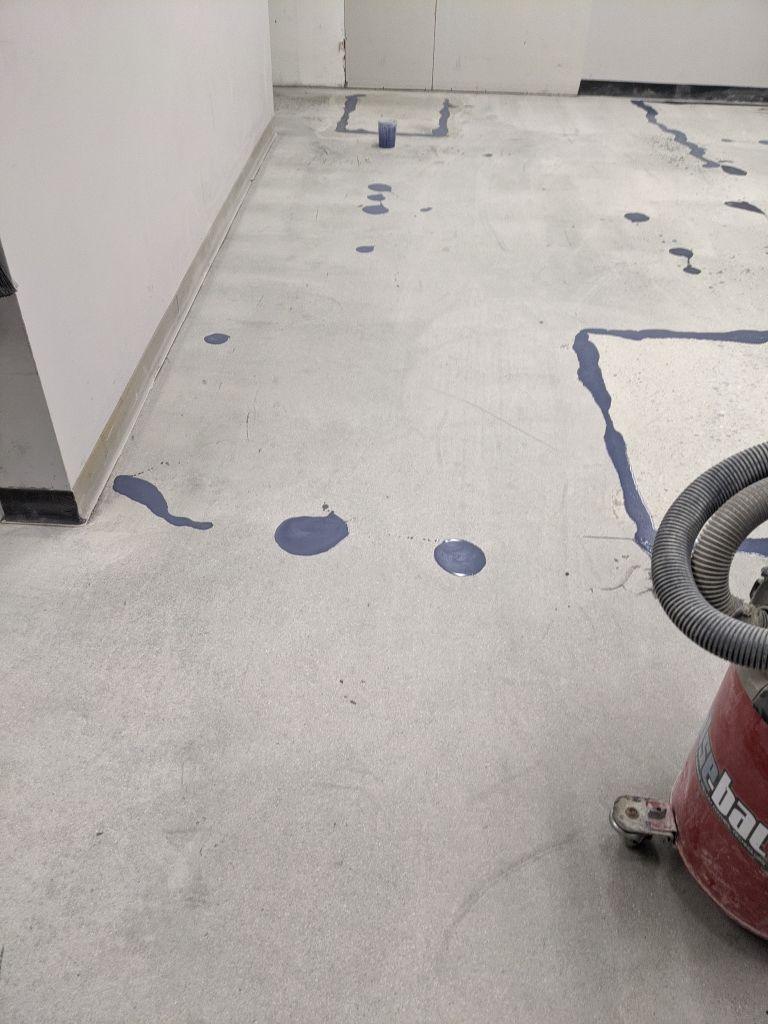 Commercial Flooring using Solid Haze Grey by Croc Coatings, LLC