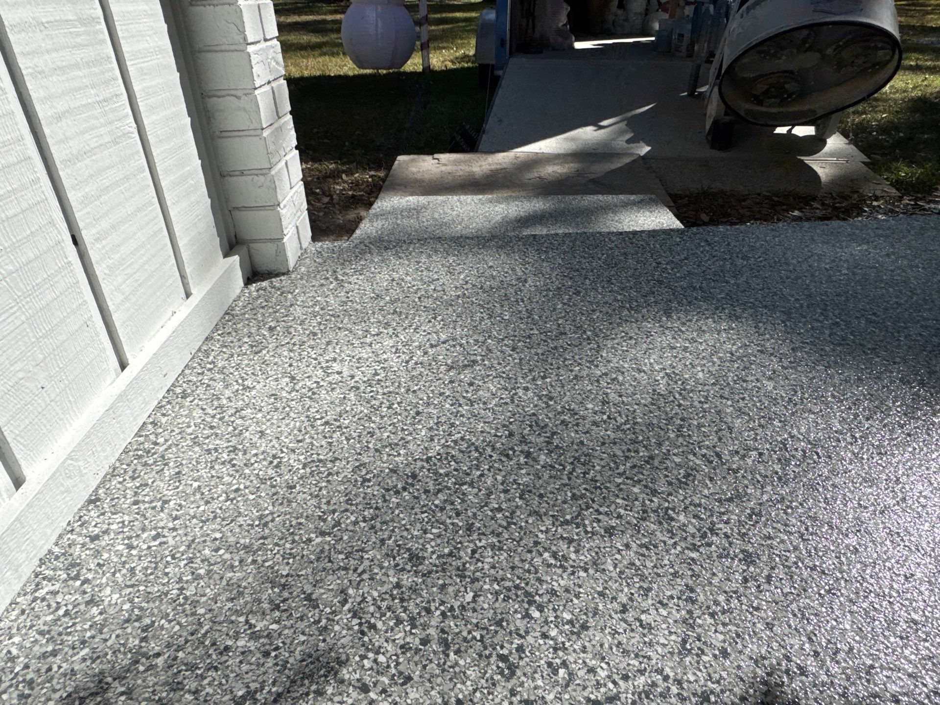 Carport in High Springs, FL in Slate Stone by Cross Creek Concrete Coatings