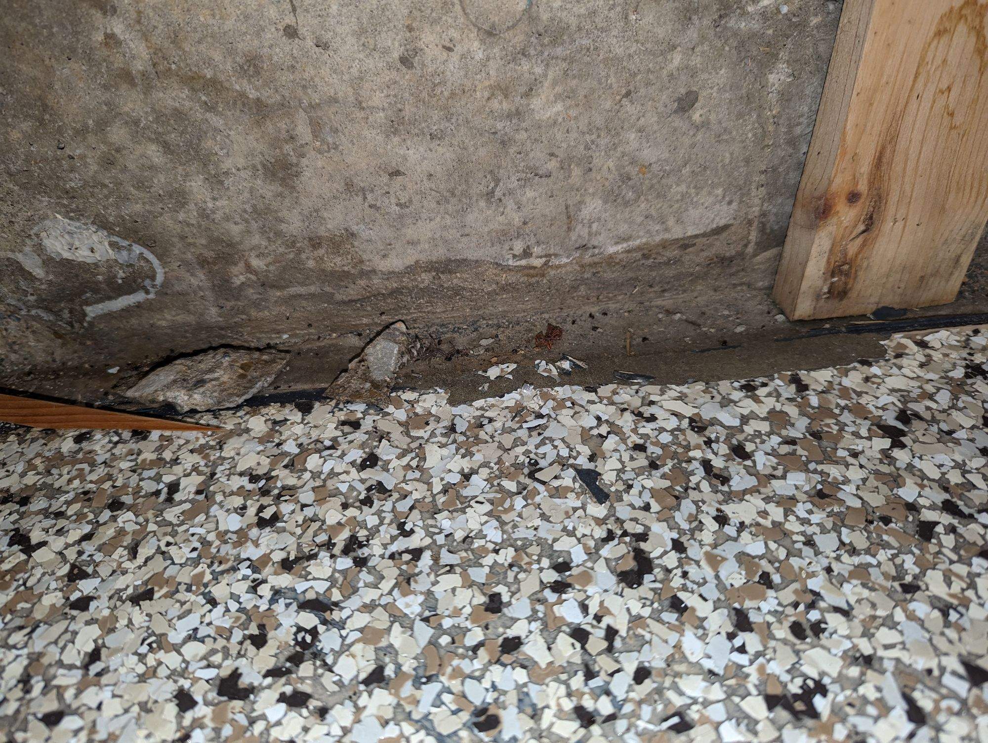 Interior Foundation Crack Repair by Allied Water Services