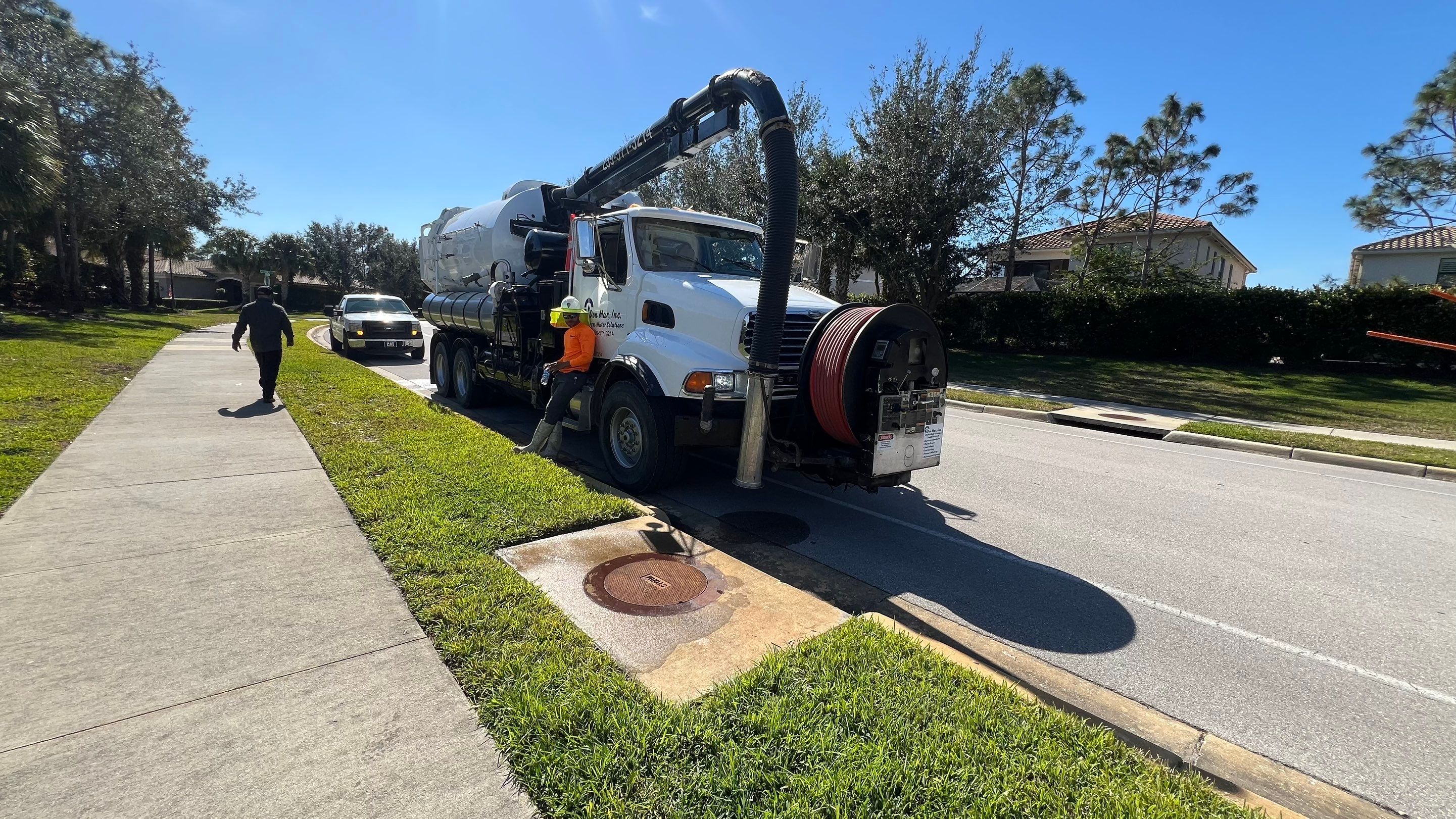 Naples Association Catch Basin Cleaning using Vactor Truck by Don Mar, Inc. Storm Water Solutions