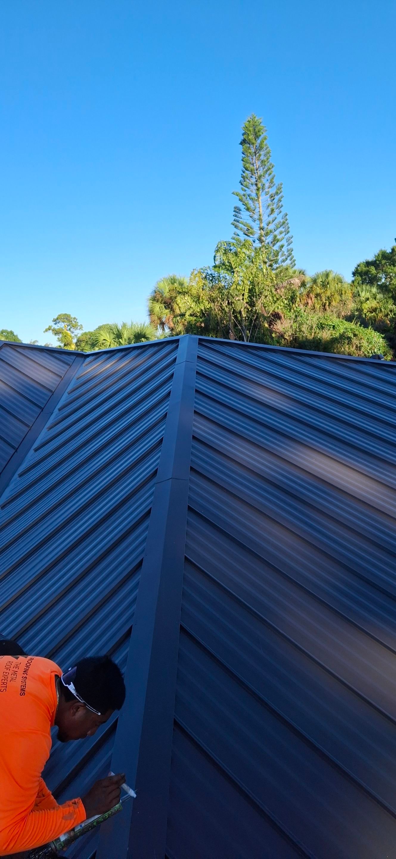 24ga 1" Nail-Strip Dark Bronze  by Total Roofing System The Metal Roof Experts