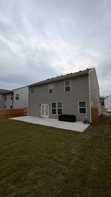Custom Covered Back Porch with Privacy Screening in Acworth