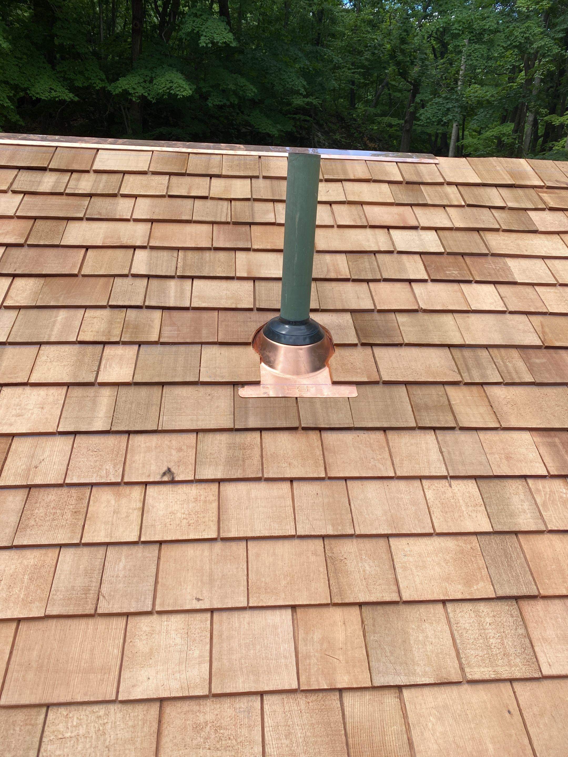 Residential Roofing Installation using Wood Shake by A Plus Exterior