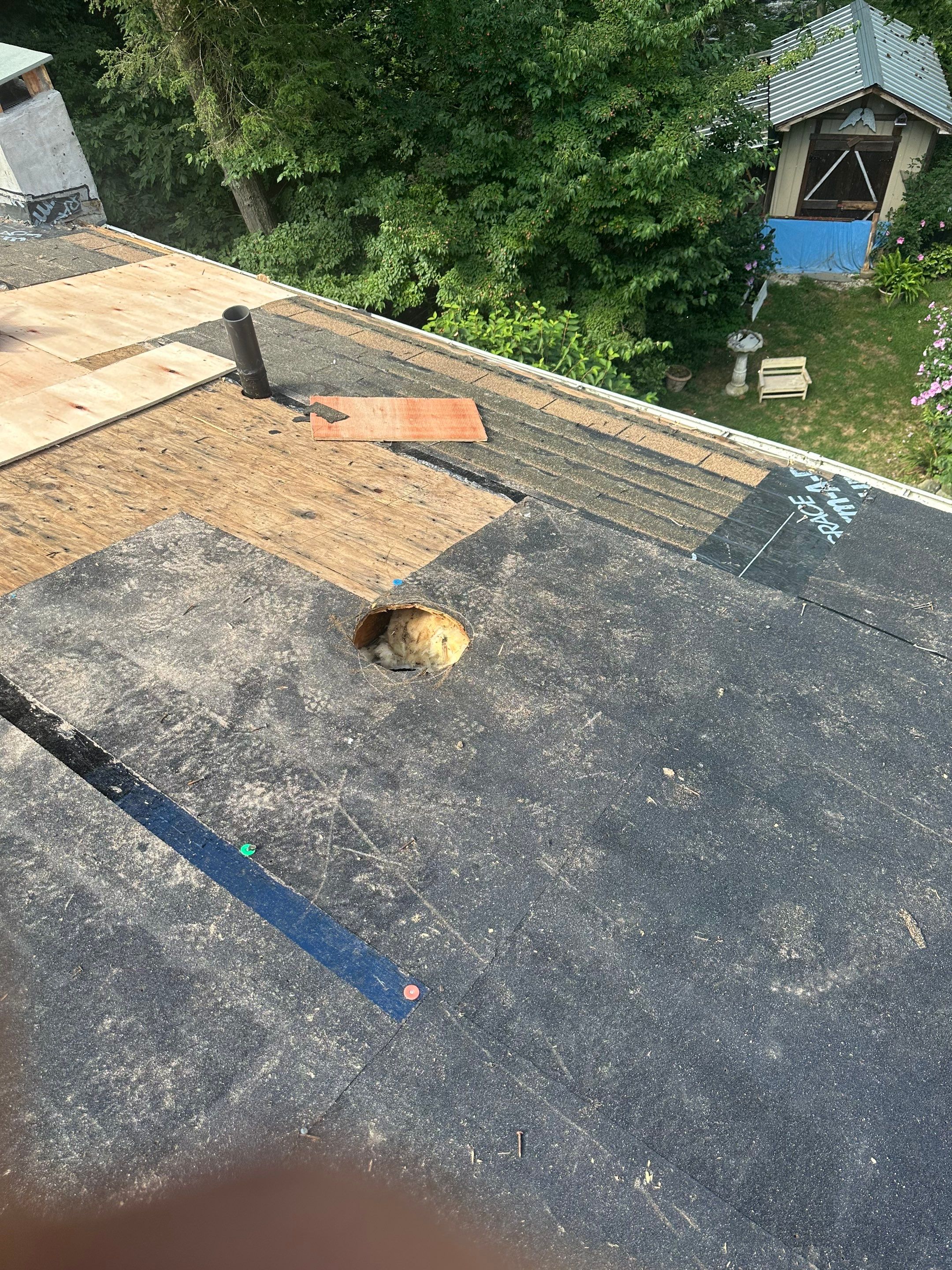 Residential Roofing Installation using Owens Corning Duration Onyx Black by A Plus Exterior