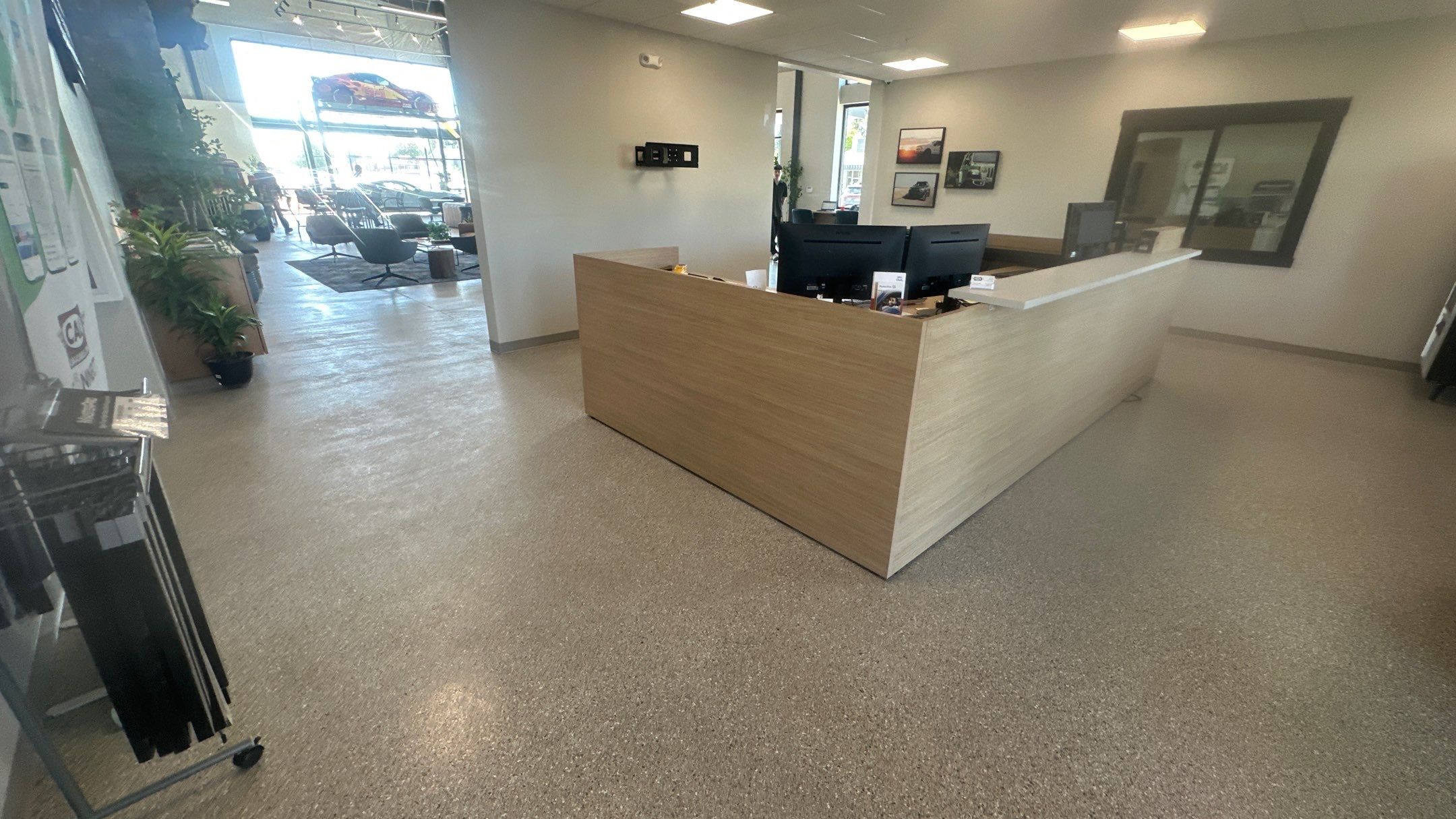 Claystone Hybrid Commercial Floor Coating for Cal Cars Showroom by Croc Coatings, LLC