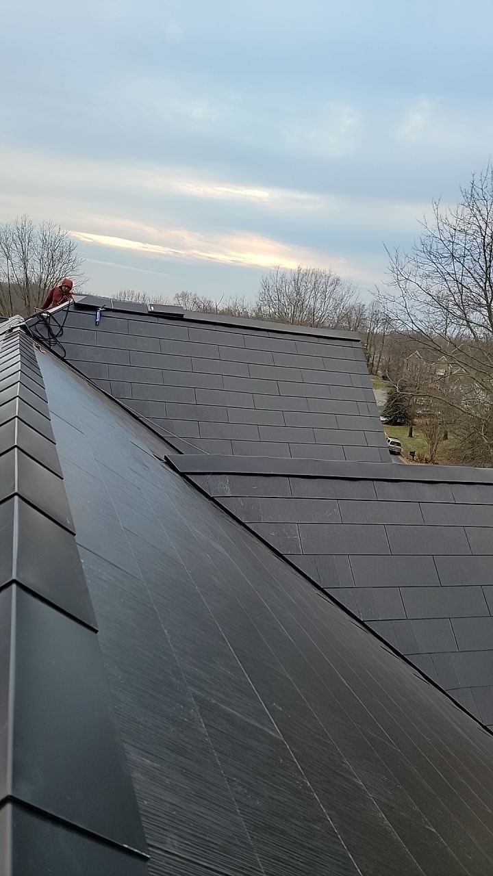 Tesla Solar Roof on New Construction by American Home Contractors