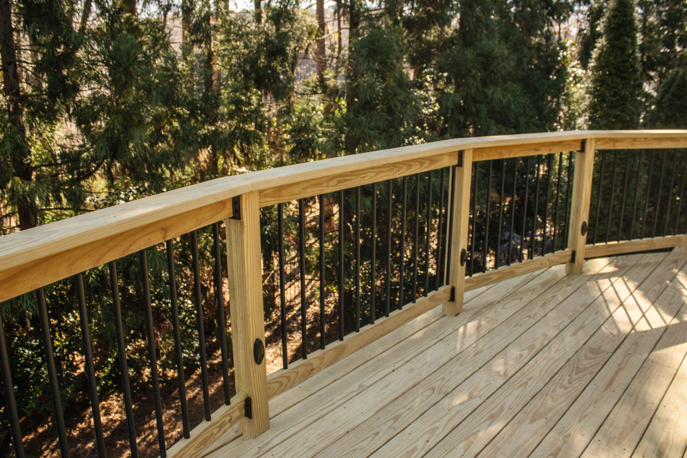 Deck Build using Pressure Treated Pine with Timbertech Deck Lighting by Nelson Exteriors 