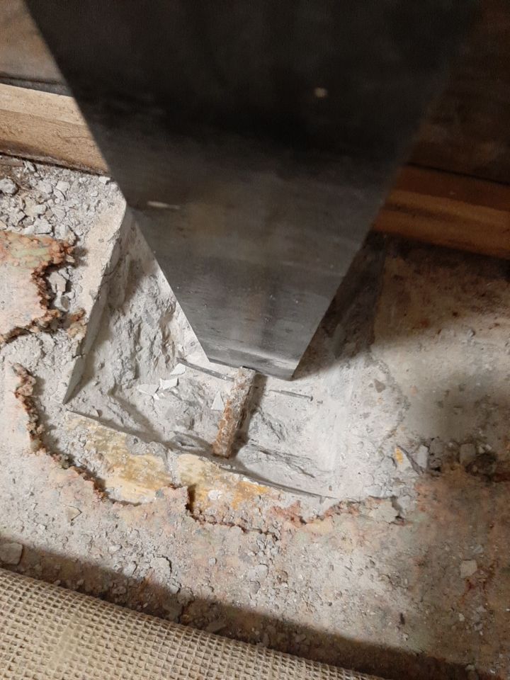 Exterior Deep Waterproofing System with Wall Push Back and Steel Beams Reinforcement by Toledo Basement Repair