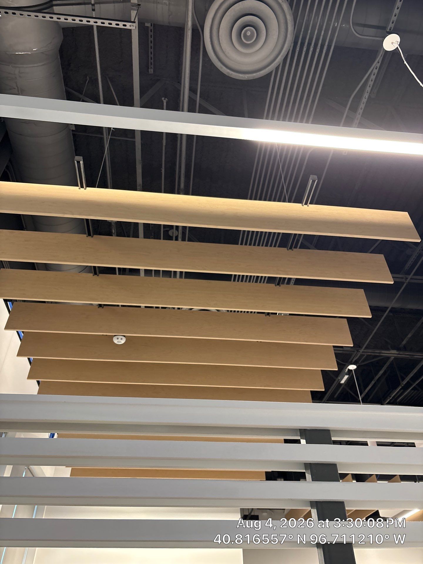 Commercial Office Interior Renovation with Acoustic Ceiling Baffles by CompanyCam Sales Demo