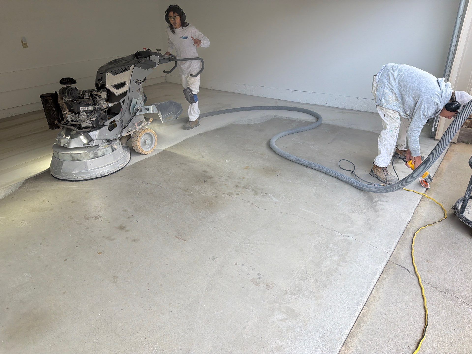 Morro Bay Garage Floor Transformation With Simiron Feather Gray Epoxy by MGP Coatings