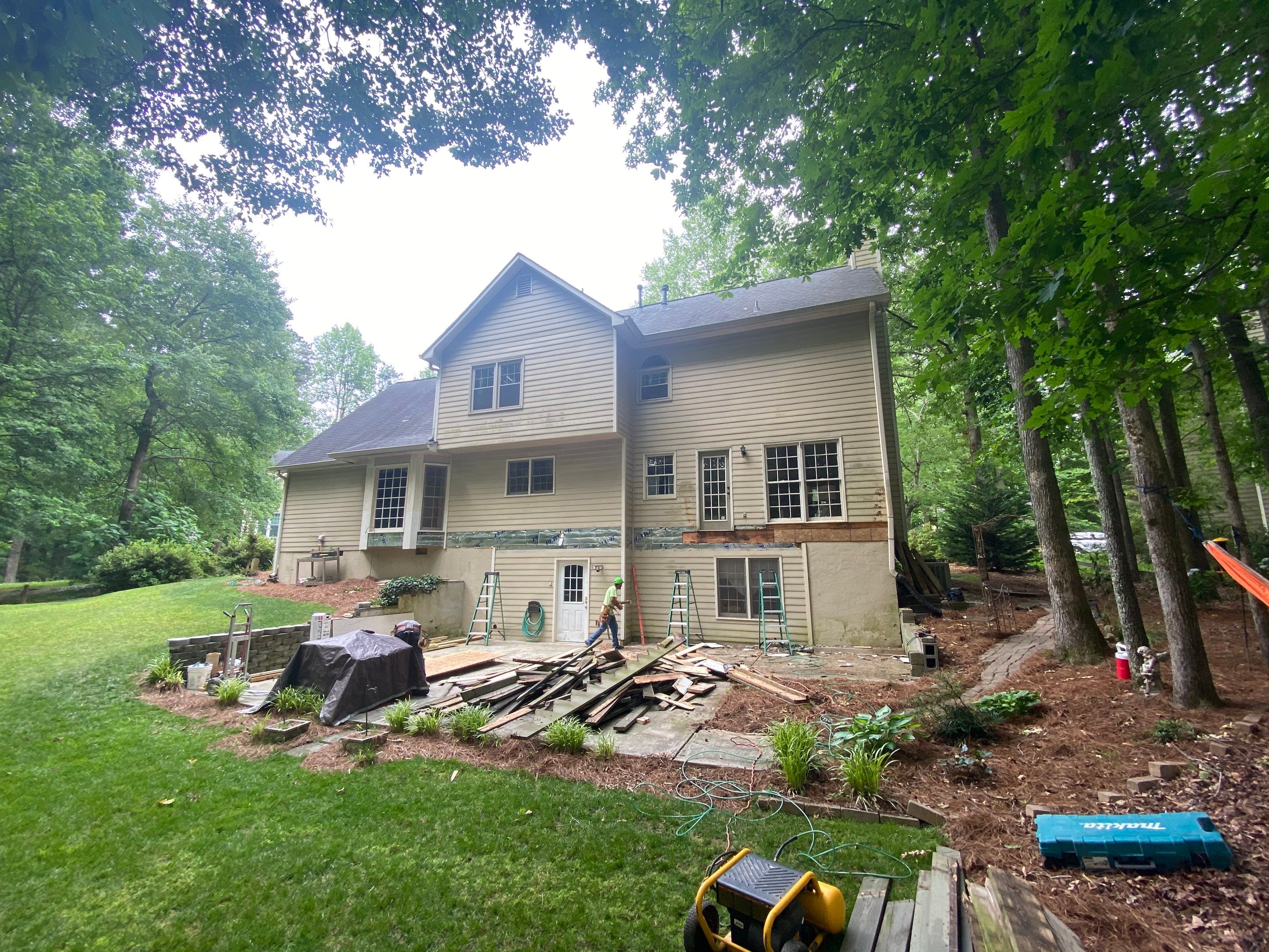 Custom Elevated Wood Deck and Screened Porch in Marietta by Swift Home Renovations