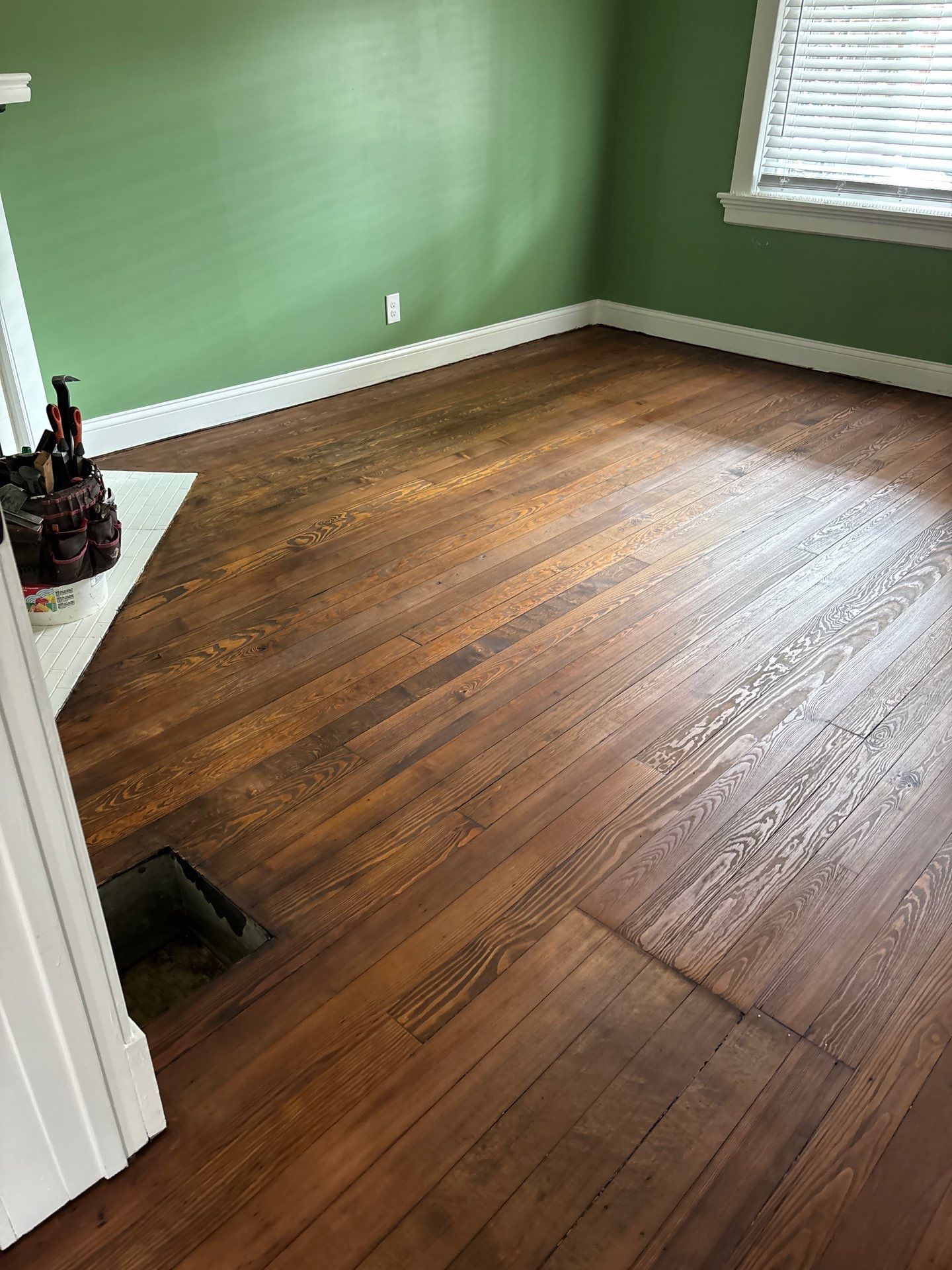 Hardwood Floor Refinishing and Staining Project in Latonia by Footprints Floors Kentucky