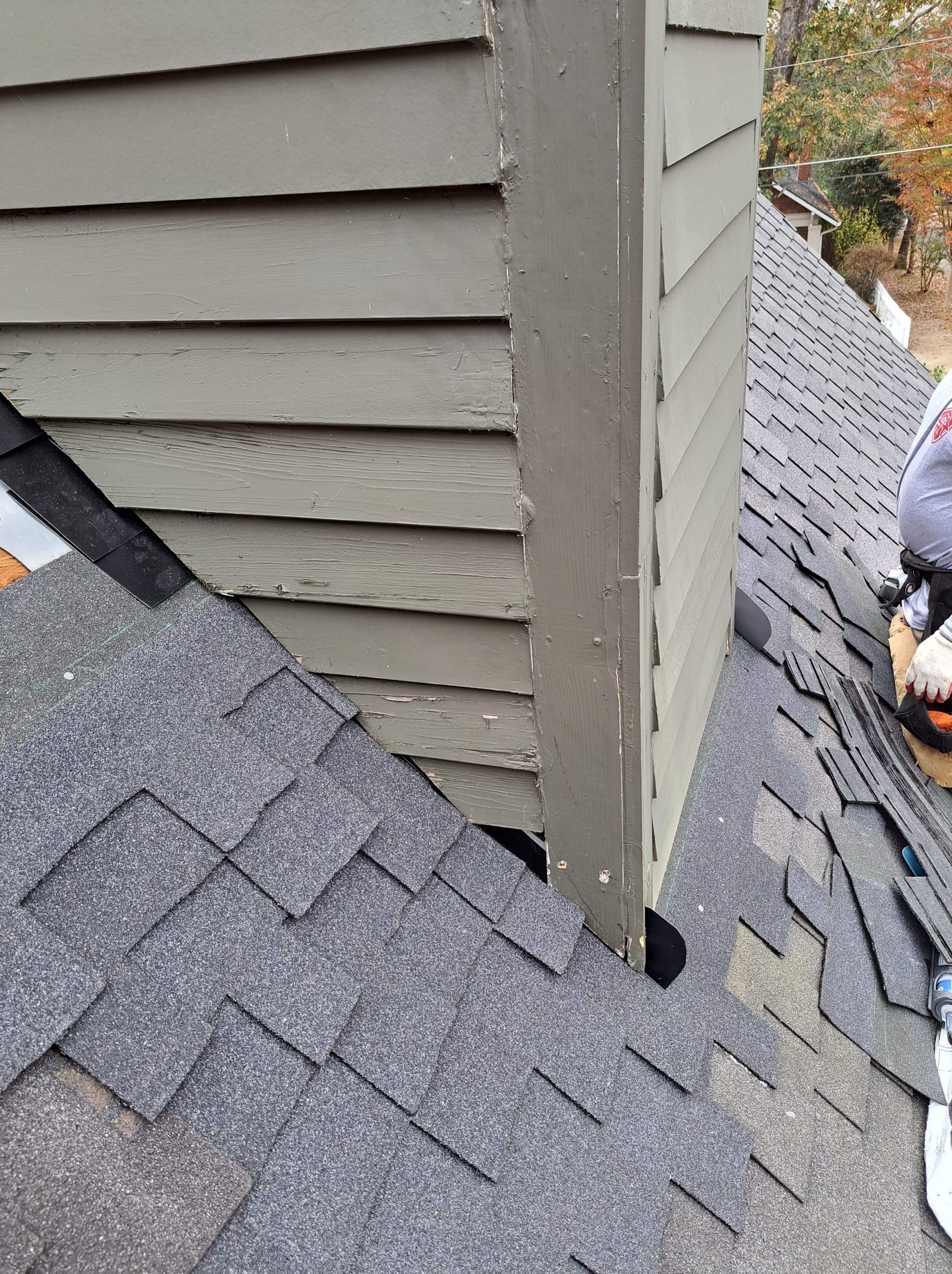 all NEW Siding on Rotted Chimney by Nailed It Roofing & Remodeling LLC