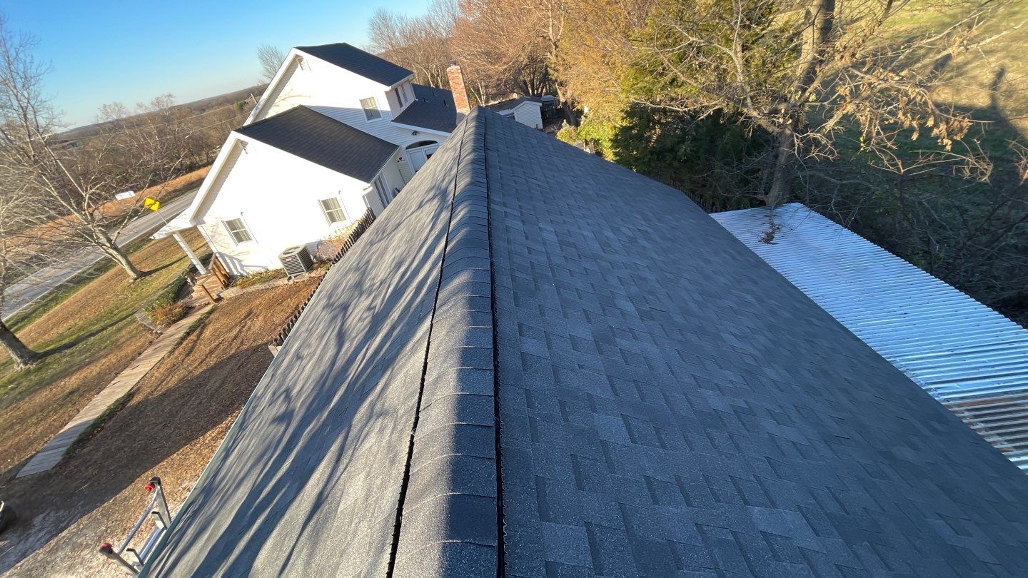 Residential Multi Structure Roof + Gutters & Downspouts Install  by Titan Commercial & Residential Roofing 