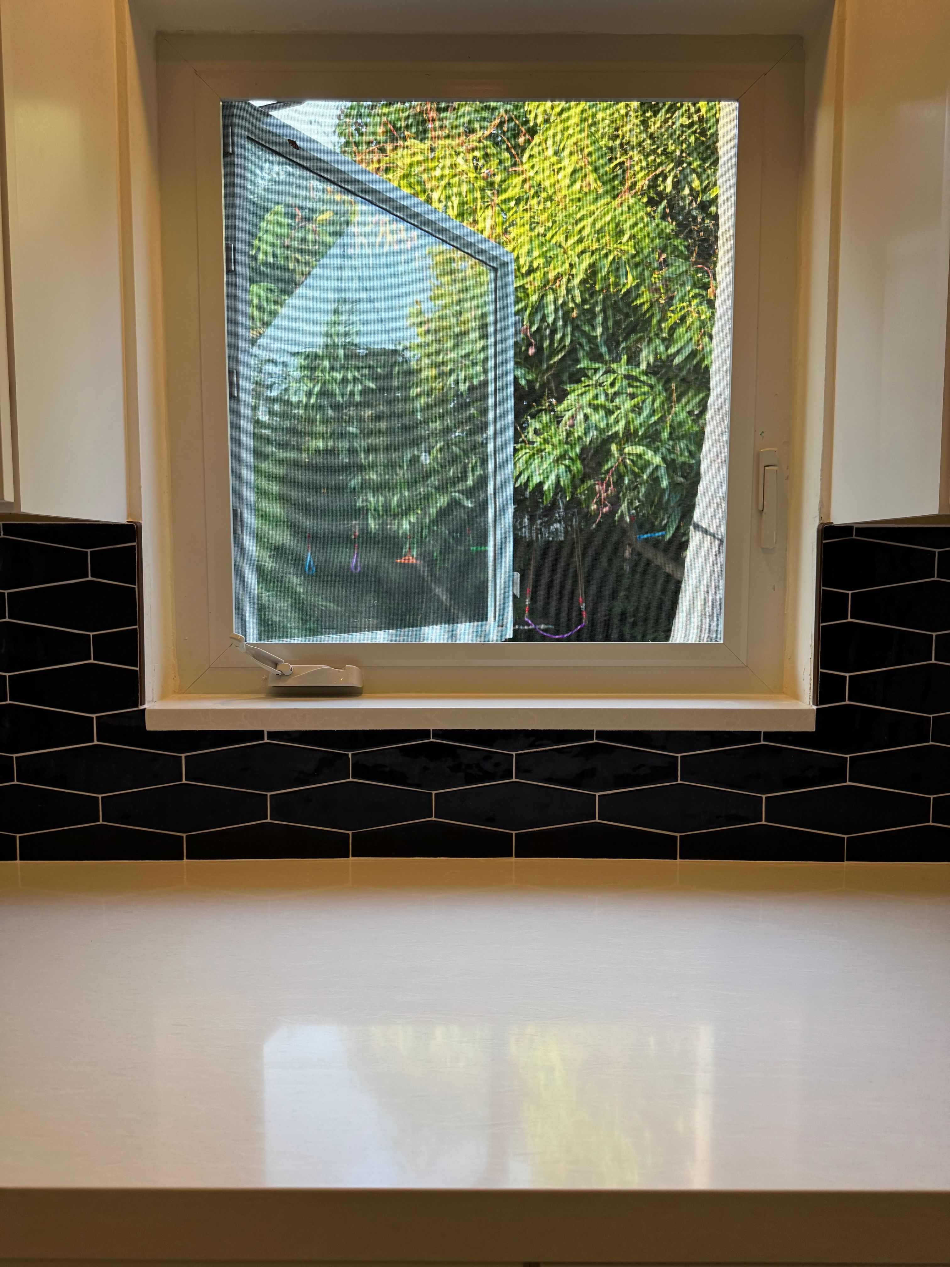 Blue Backsplash - Delray Beach by Hevi Tile
