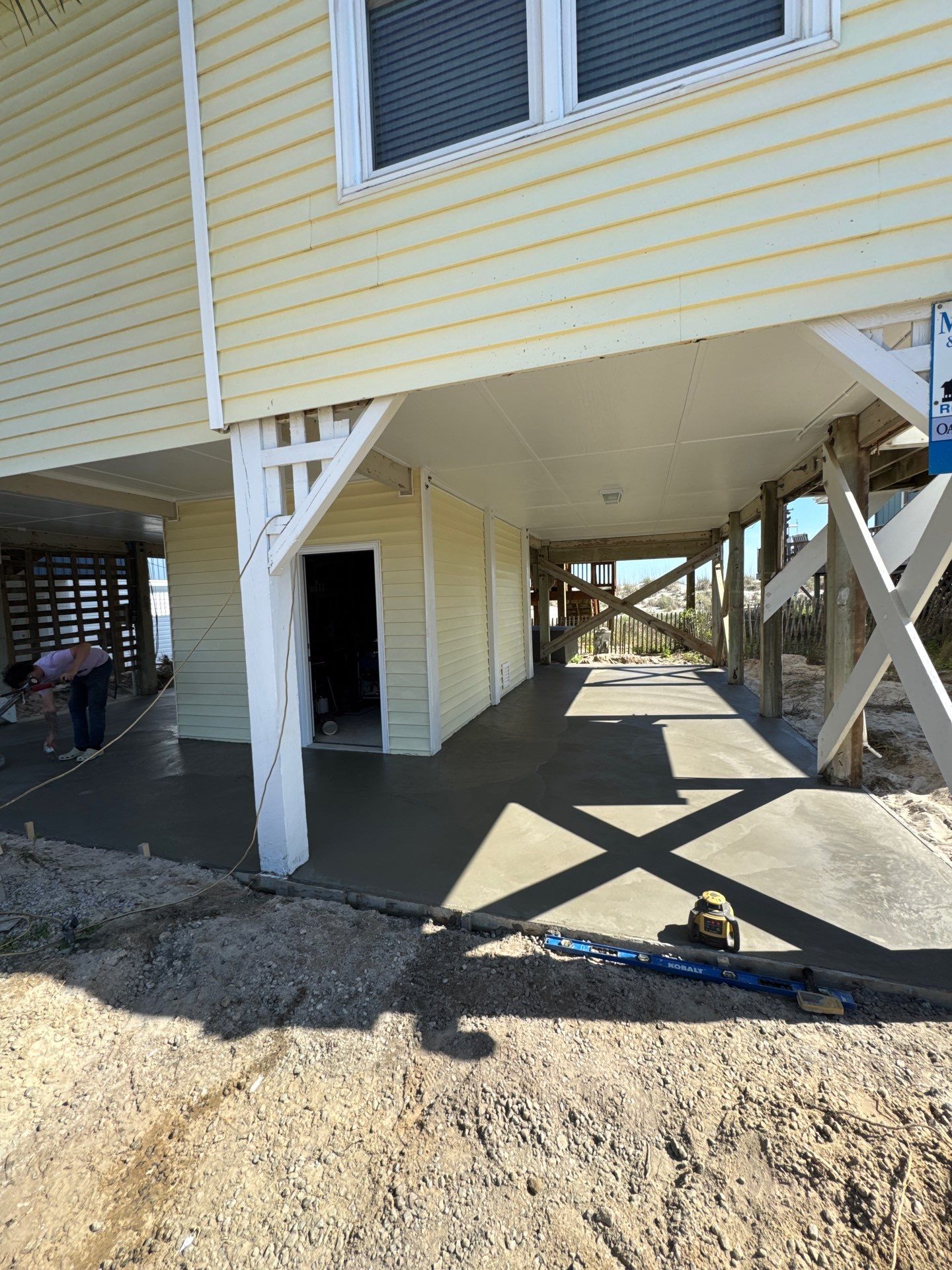 New Concrete Driveway Installation in Oak Island NC by Licensed General Contractor by RGR Construction and Roofing, LLC