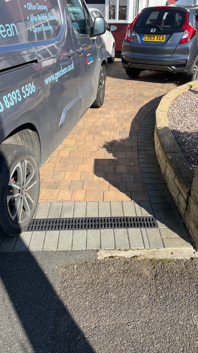 Patio Clean using Mosmatic Flat Surface Cleaner by Ges Exterior Cleaning ltd