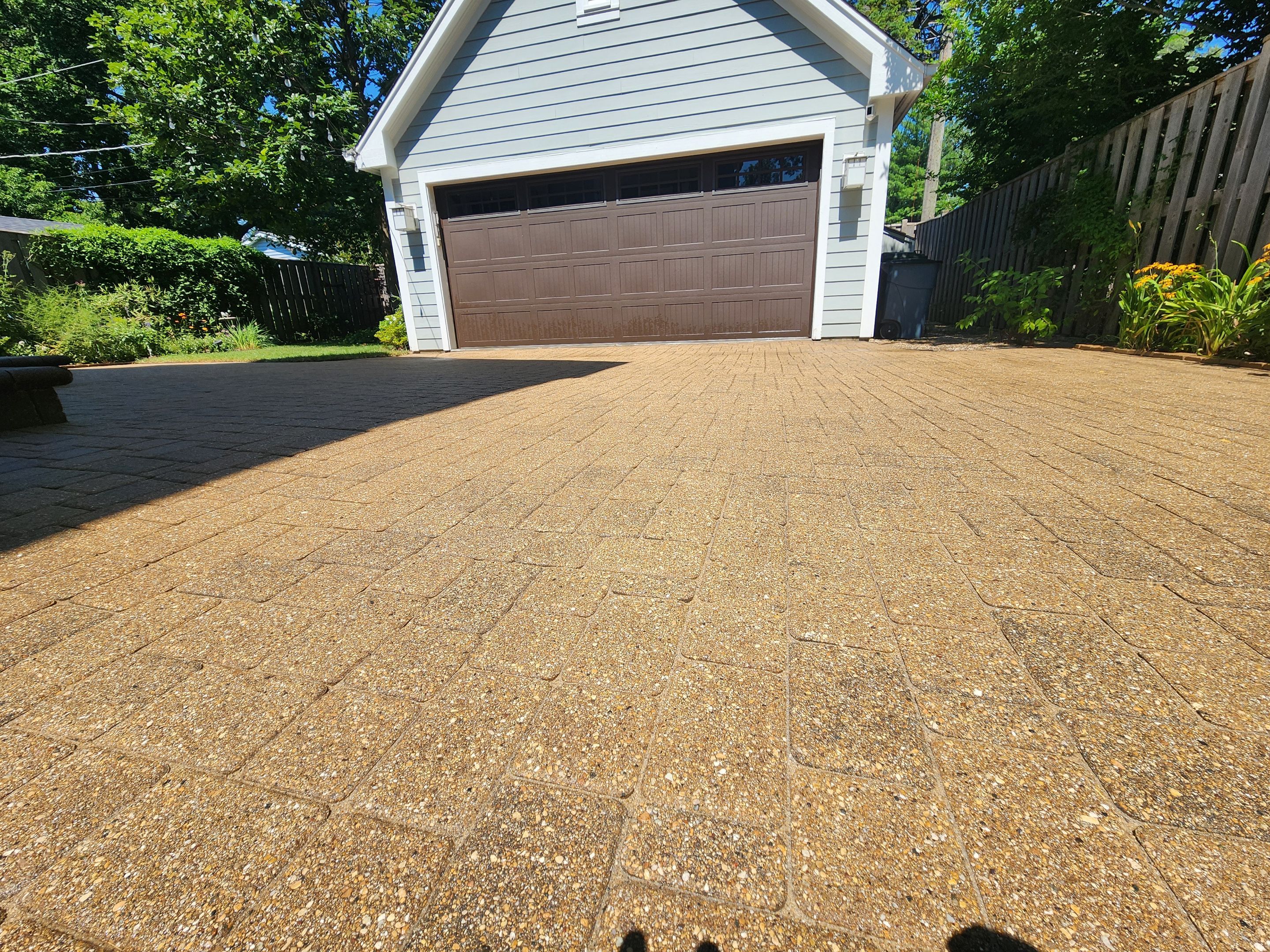 Highland Park, Brick paver cleaning sanding and sealing   by Northern Power Washing LLC.