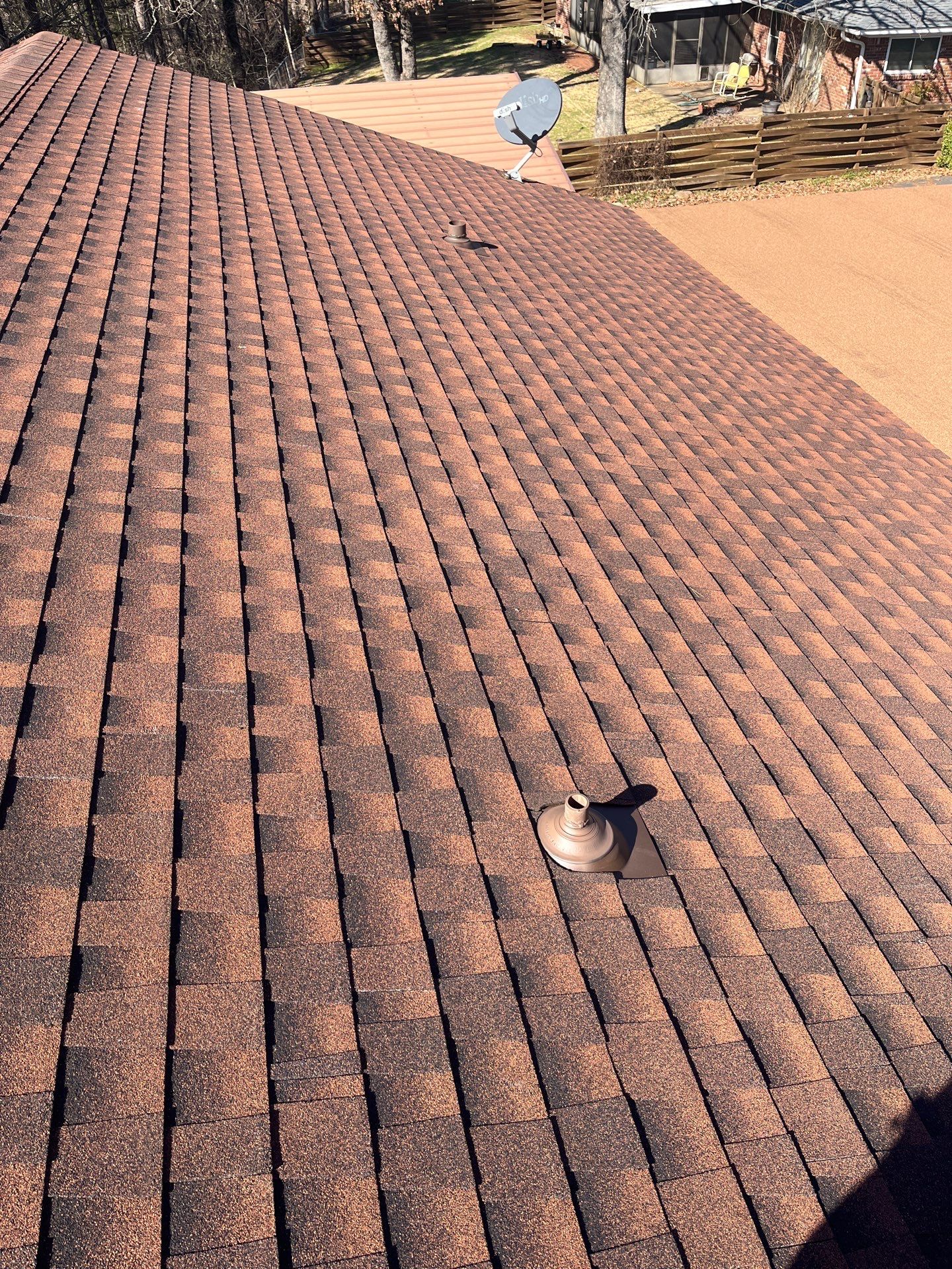 Residential Roof Replacement With GAF Architectural Shingles in Hot Springs by Temple Roofing and Exteriors