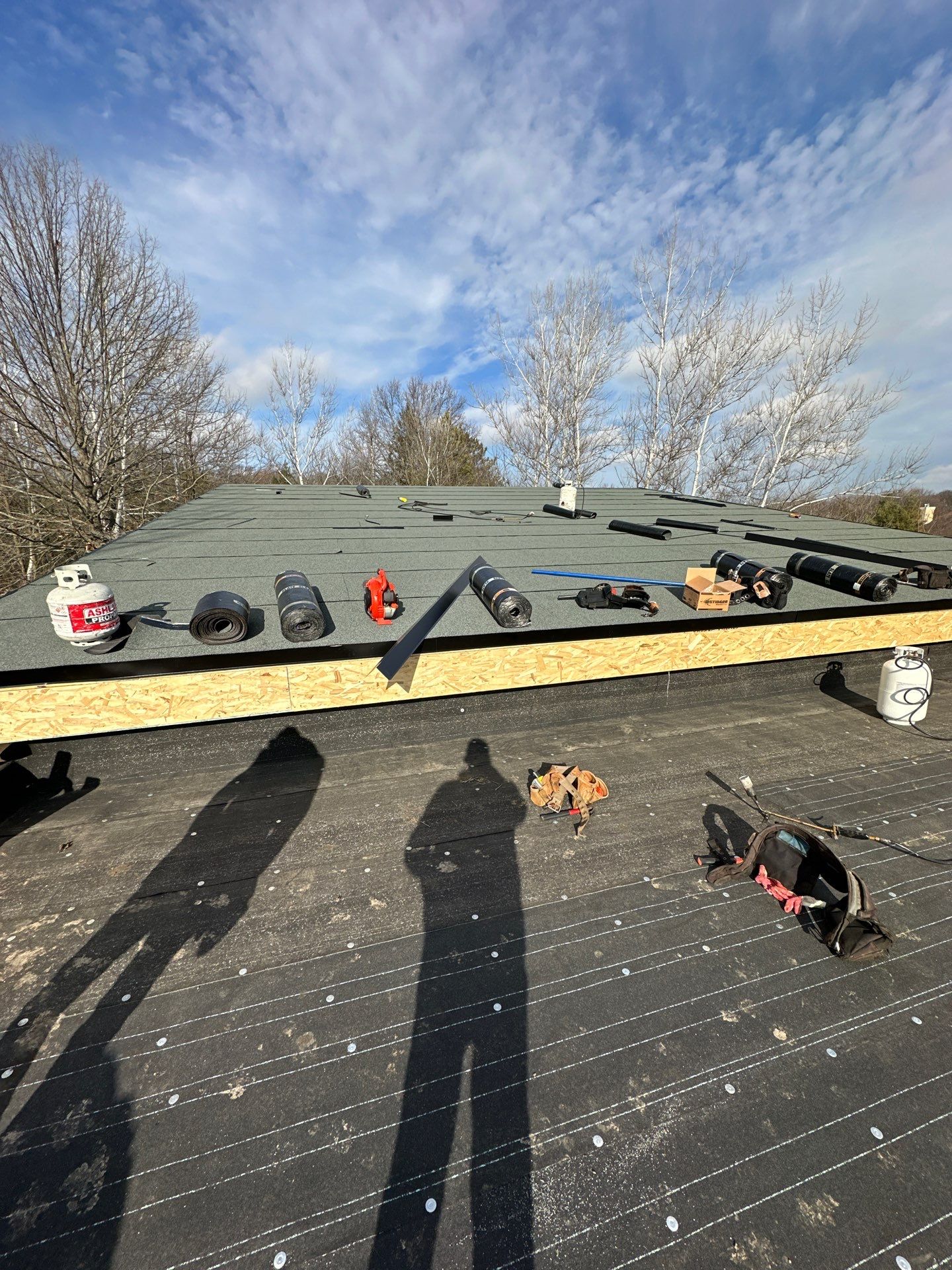 Residential Roofing Installation using Flat Roofing  by Perfect Exteriors Inc. 