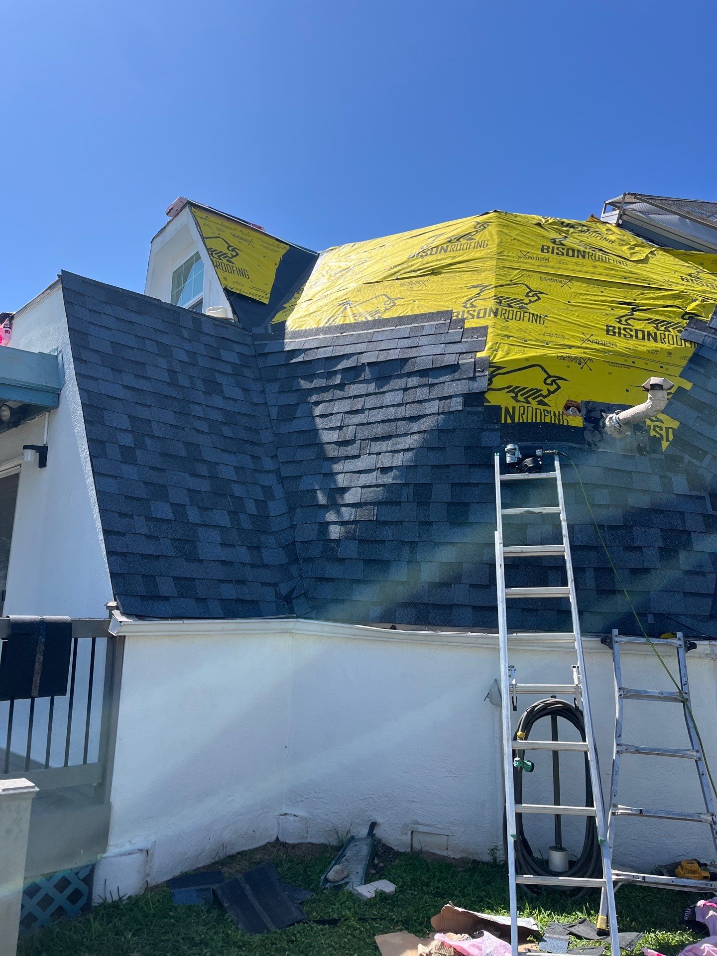 Project in Converse by Bison Roofing  