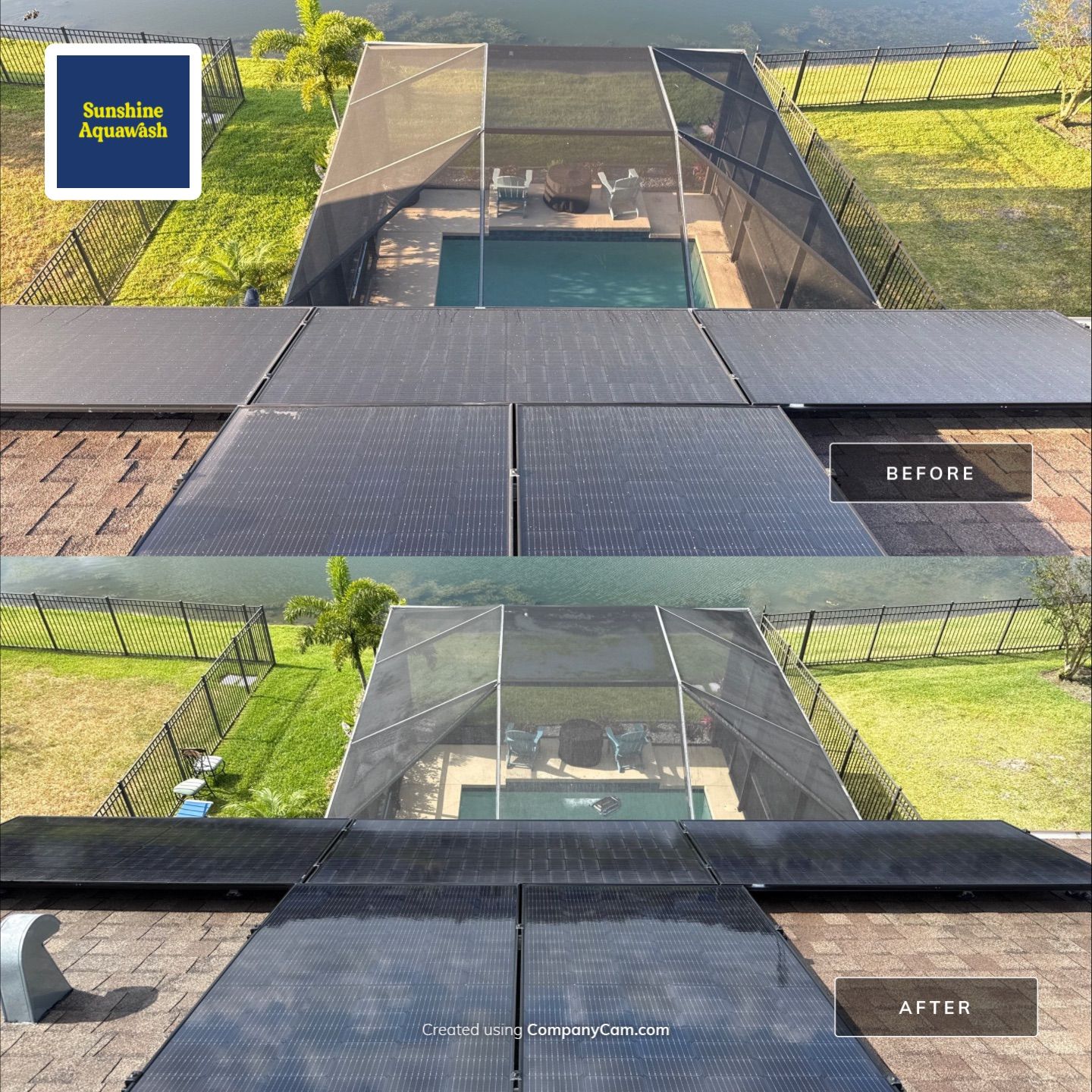Roof Soft Wash, Pool Deck & Screen Enclosure Cleaning – Trevesta Community, Palmetto, FL by Sunshine AquaWash